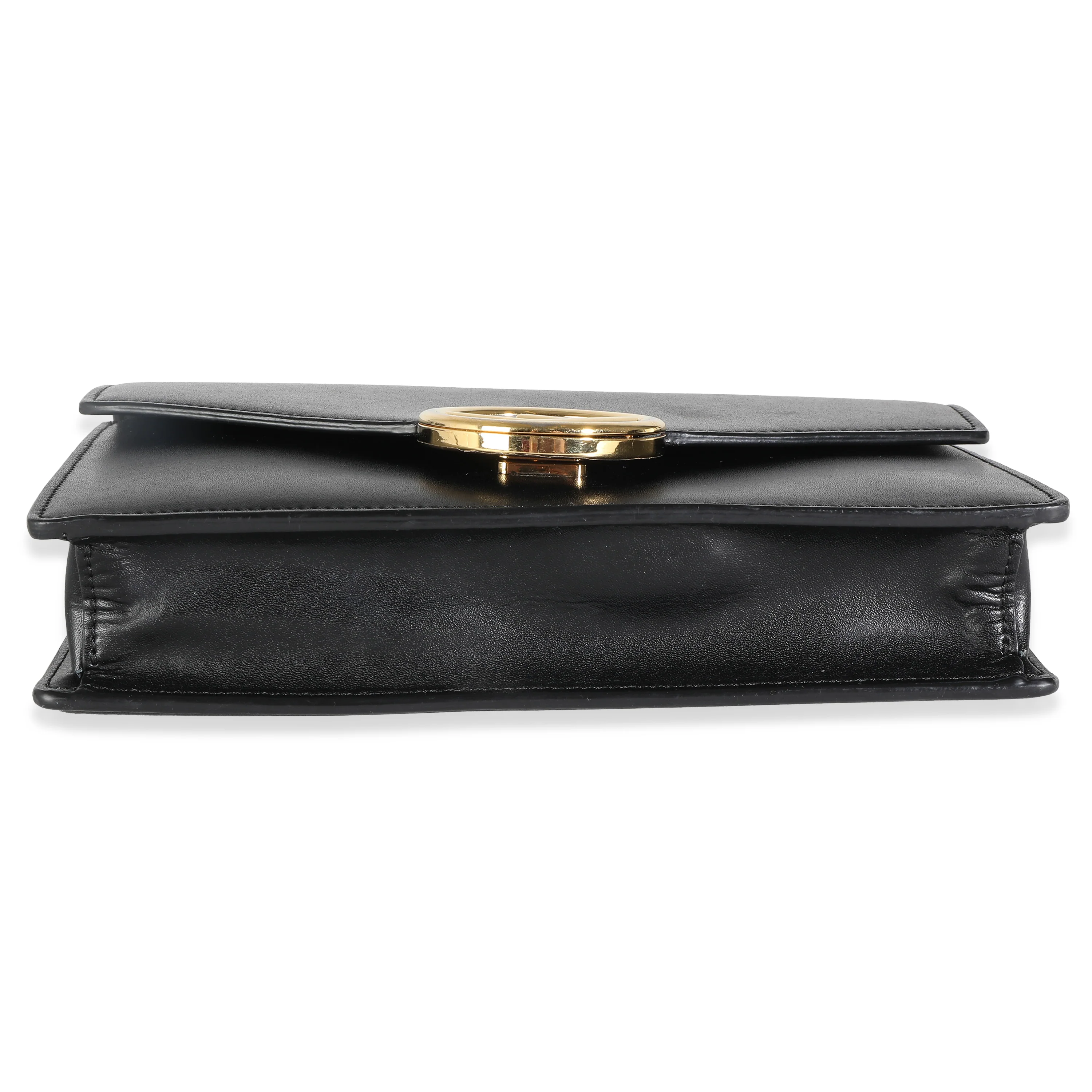 Black Leather F is Fendi Wallet On Chain - Image 5
