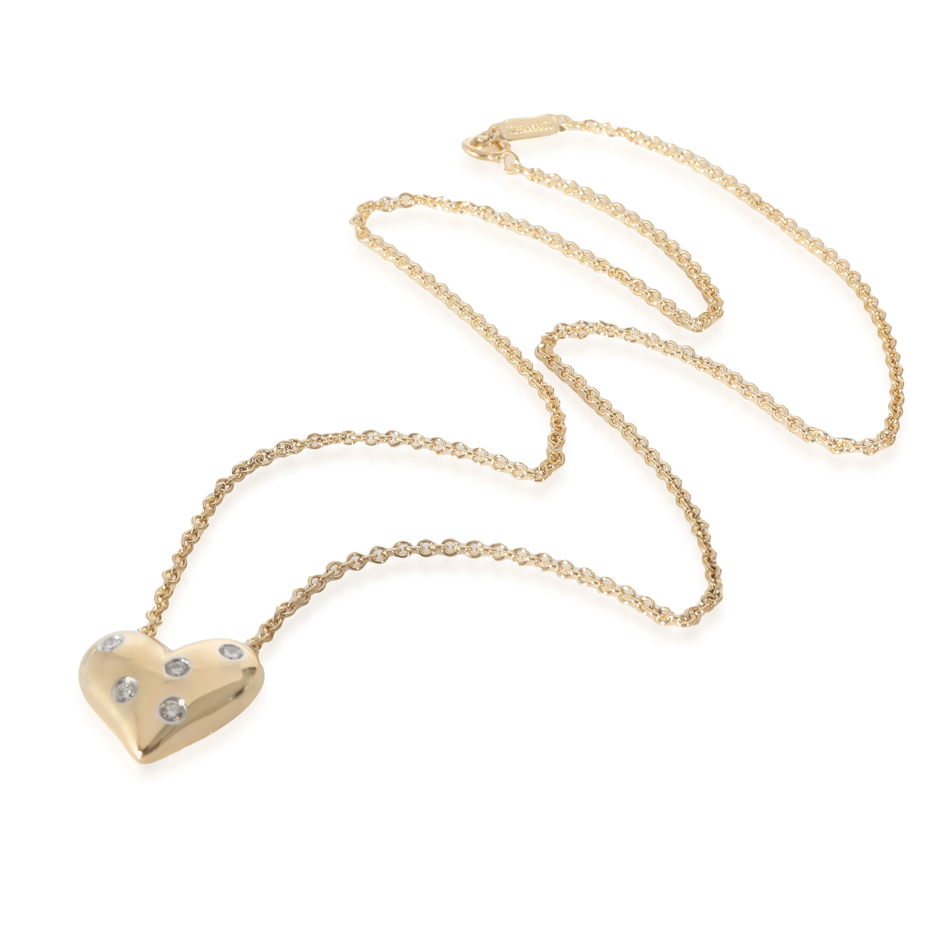 Etoile Heart Pendant in 18k Yellow Gold/Platinum 0.15 CTW - Image 2
