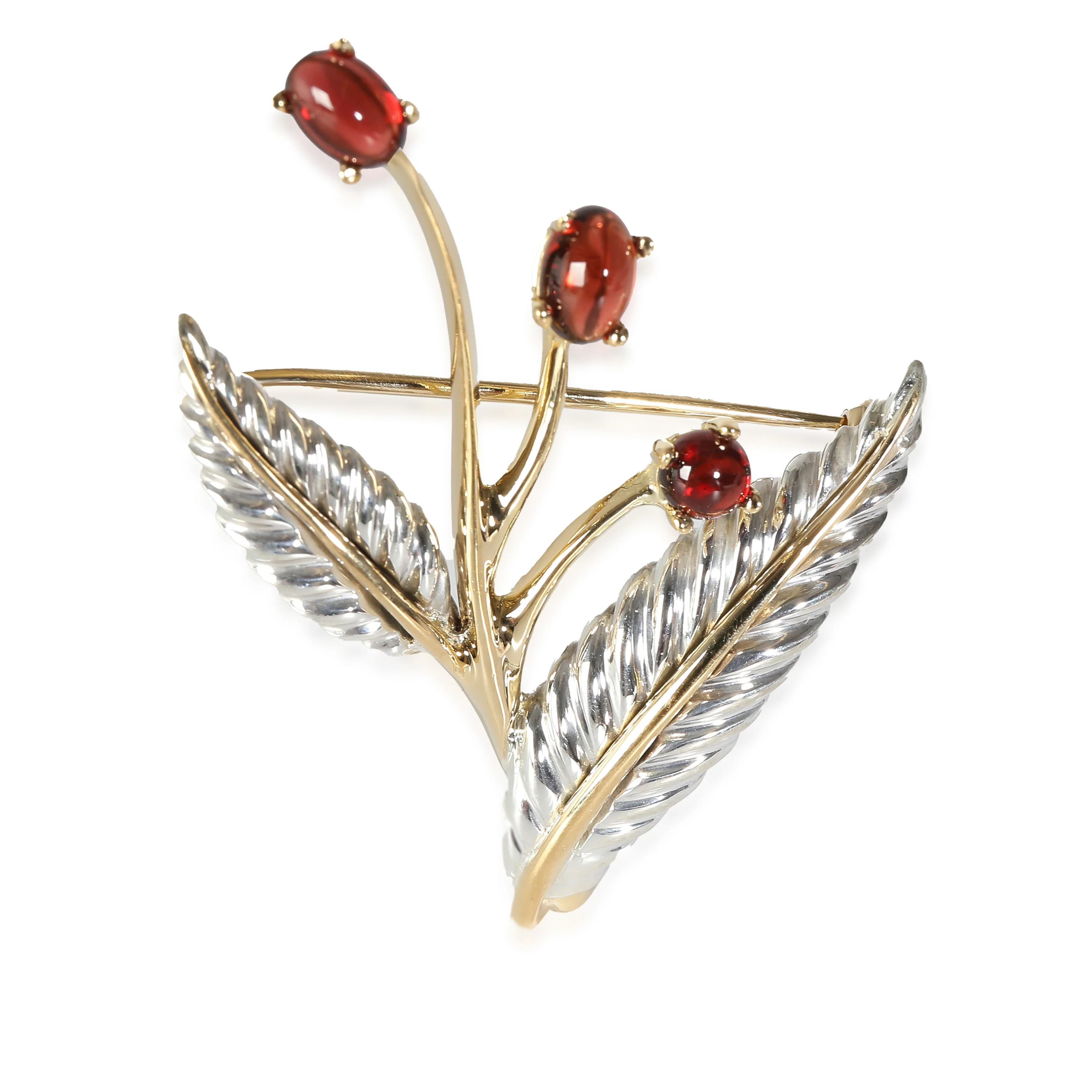 Vintage Brooch in 18k Yellow Gold/Sterling Silver