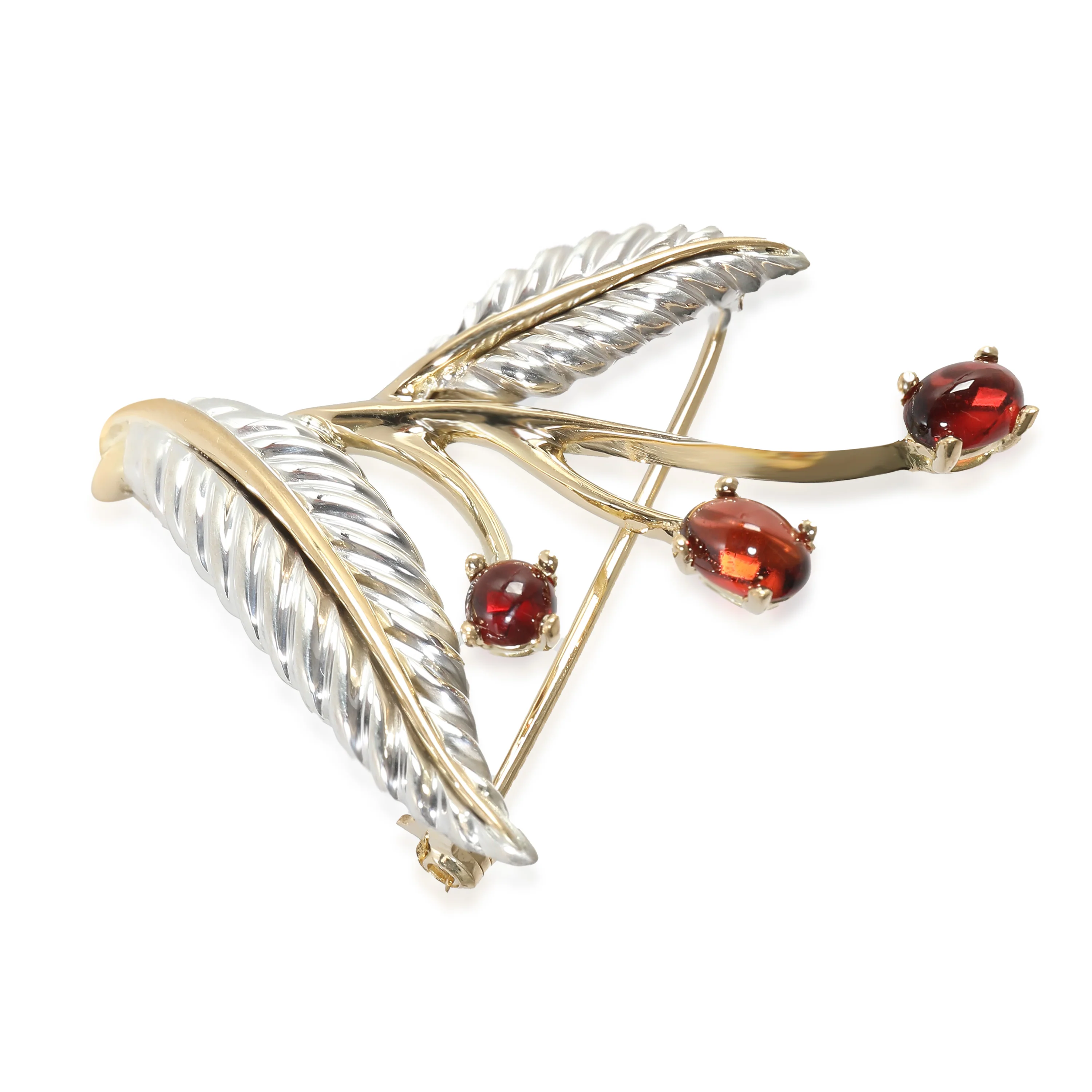 Vintage Brooch in 18k Yellow Gold/Sterling Silver - Image 2