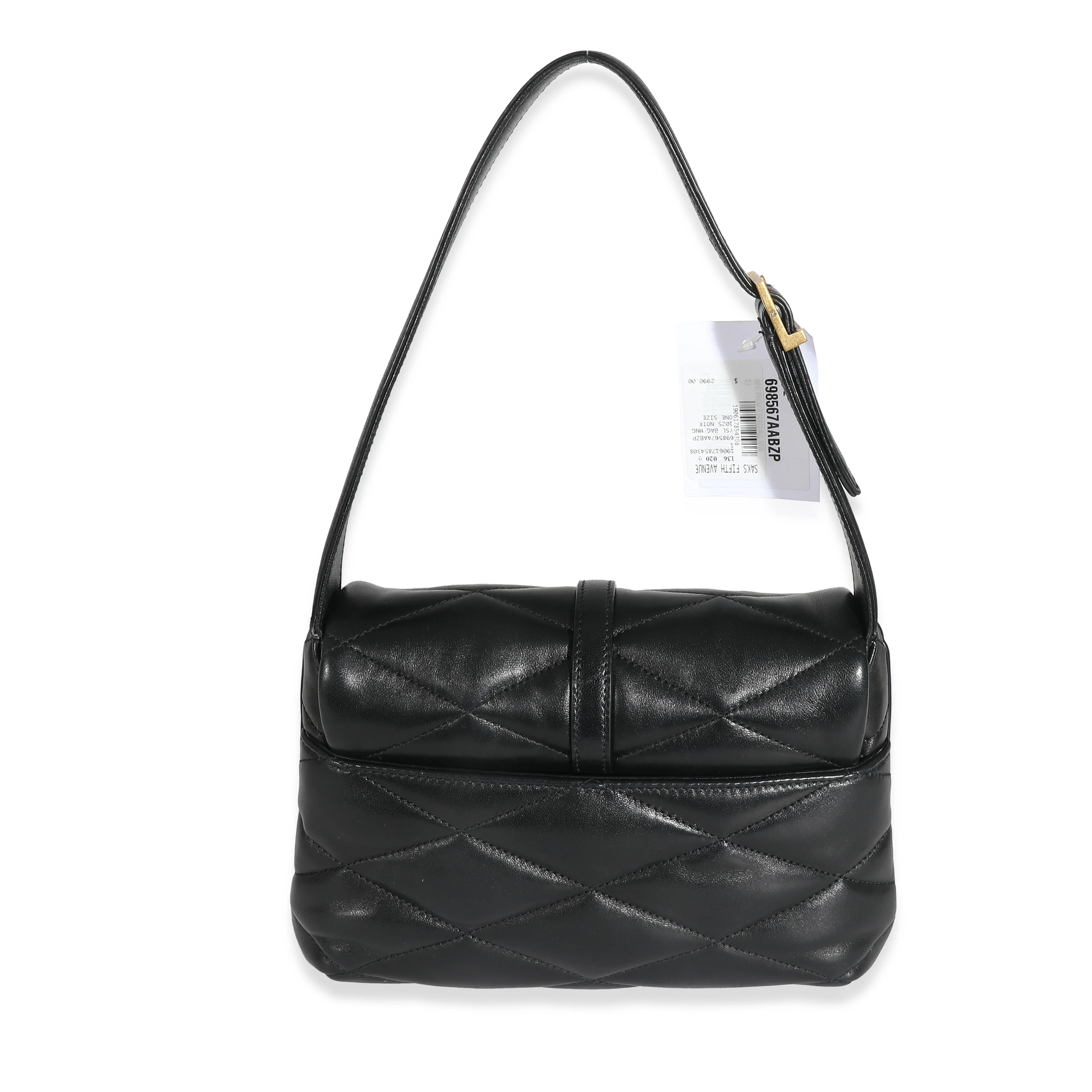 Black Quilted Lambskin Le 57 Hobo - Image 5