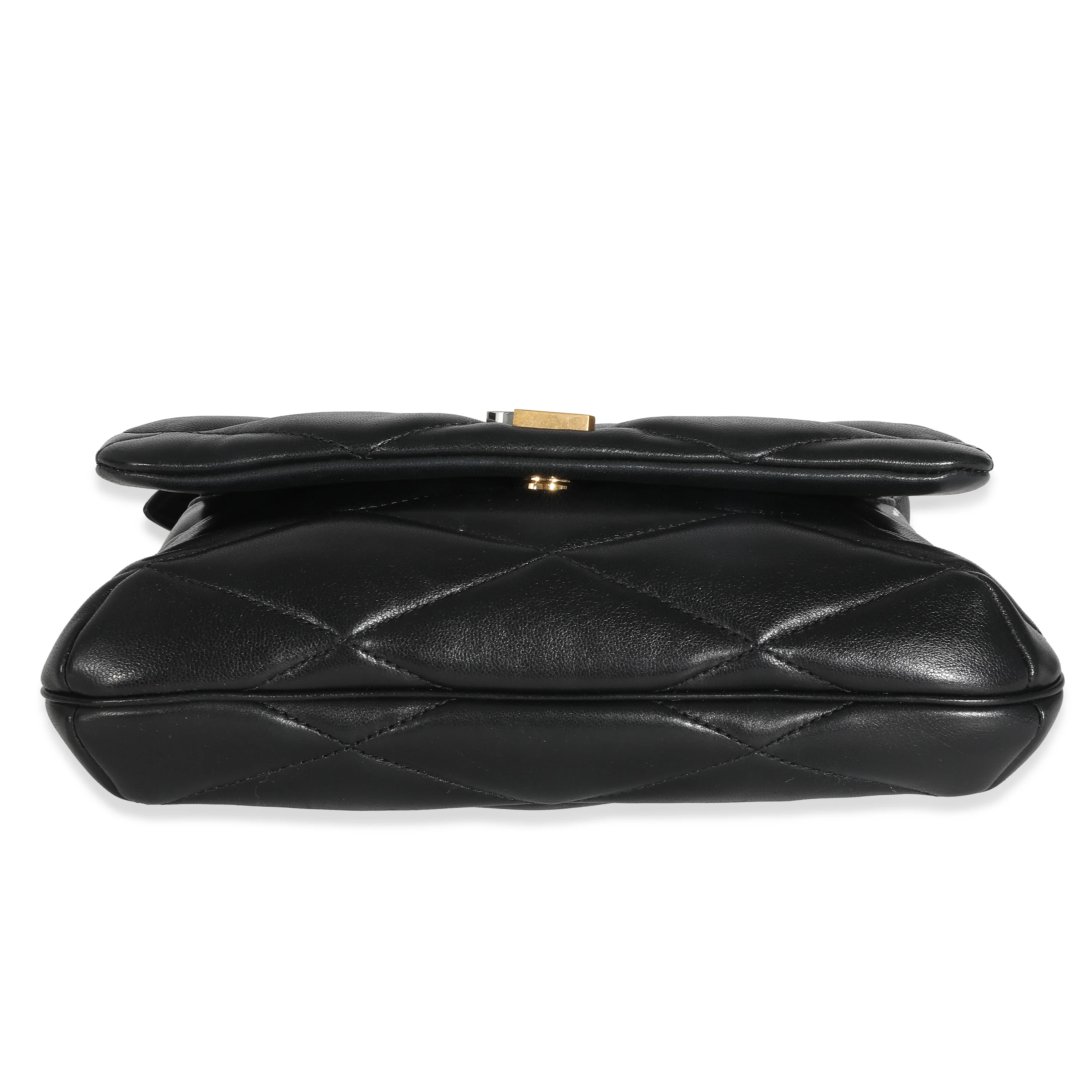 Black Quilted Lambskin Le 57 Hobo - Image 7