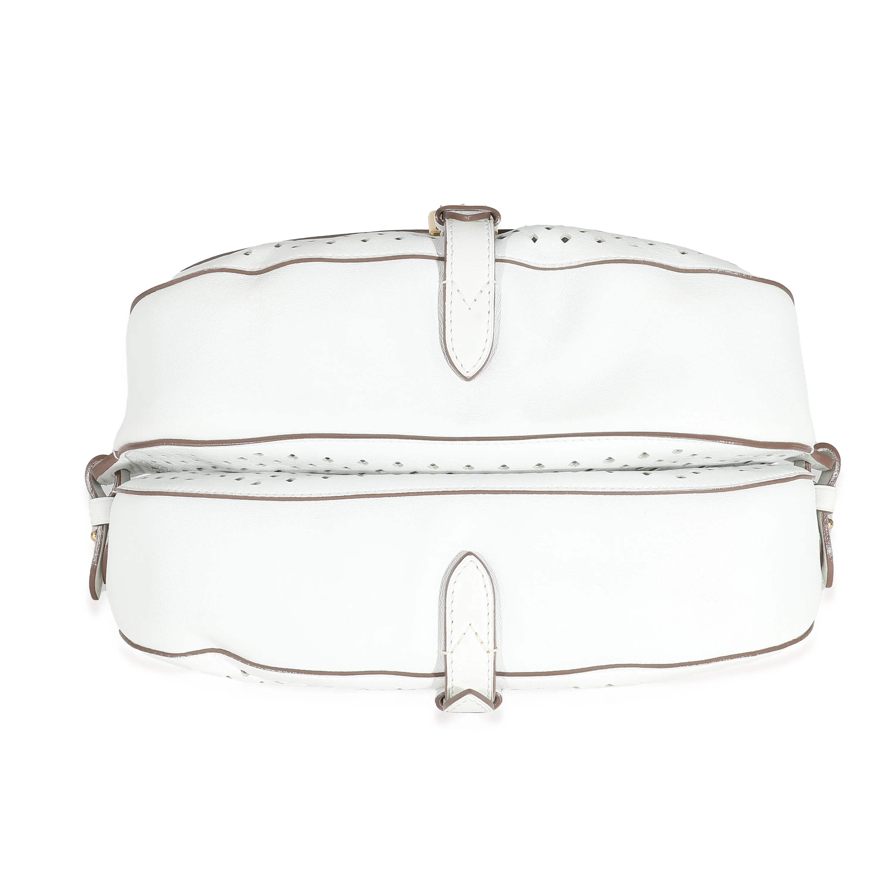White Perforated Leather Sofia Coppola Flore Saumur - Image 7