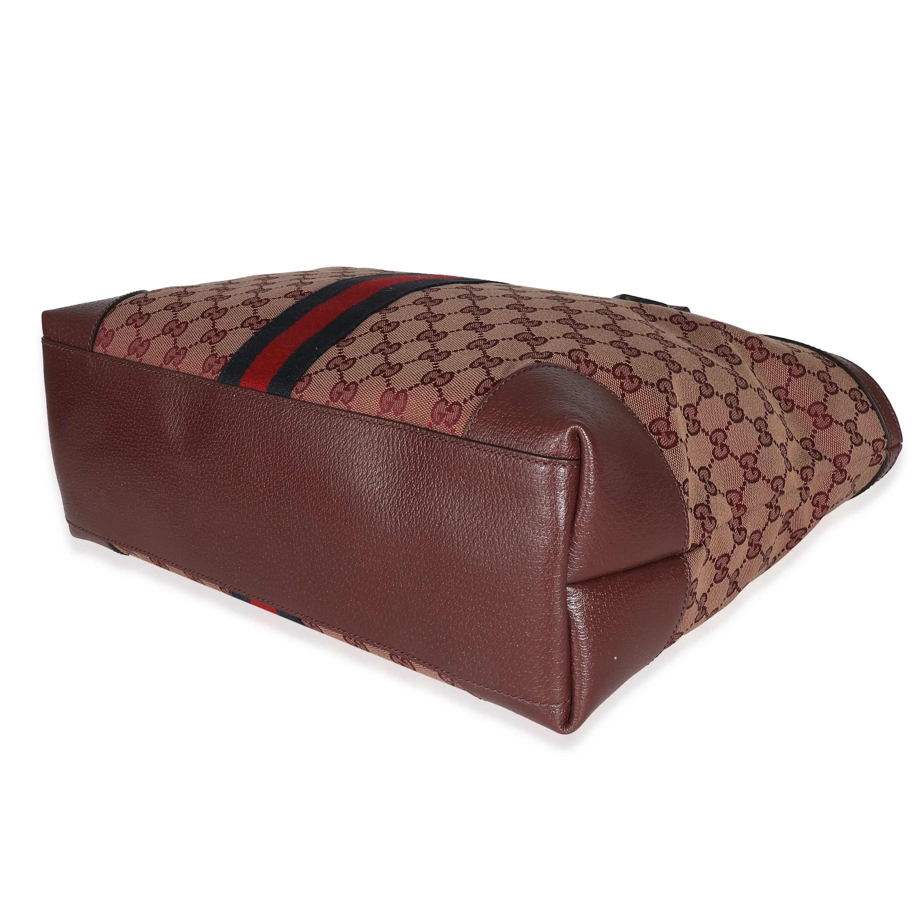 Burgundy GG Canvas Medium Ophidia Tote - Image 6