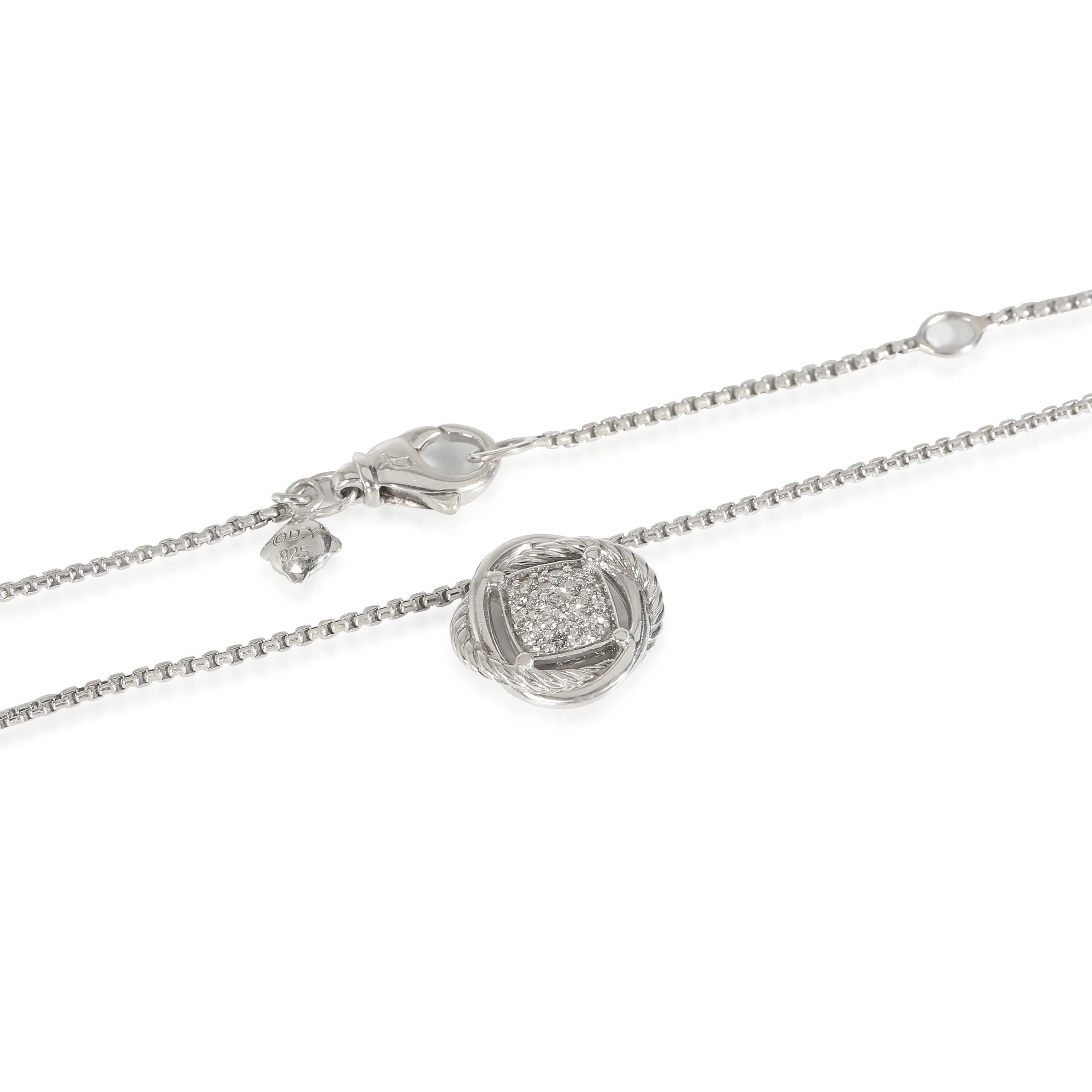 David Yurman Infinity Pendant in Sterling Silver 0.15 CTW - Image 2