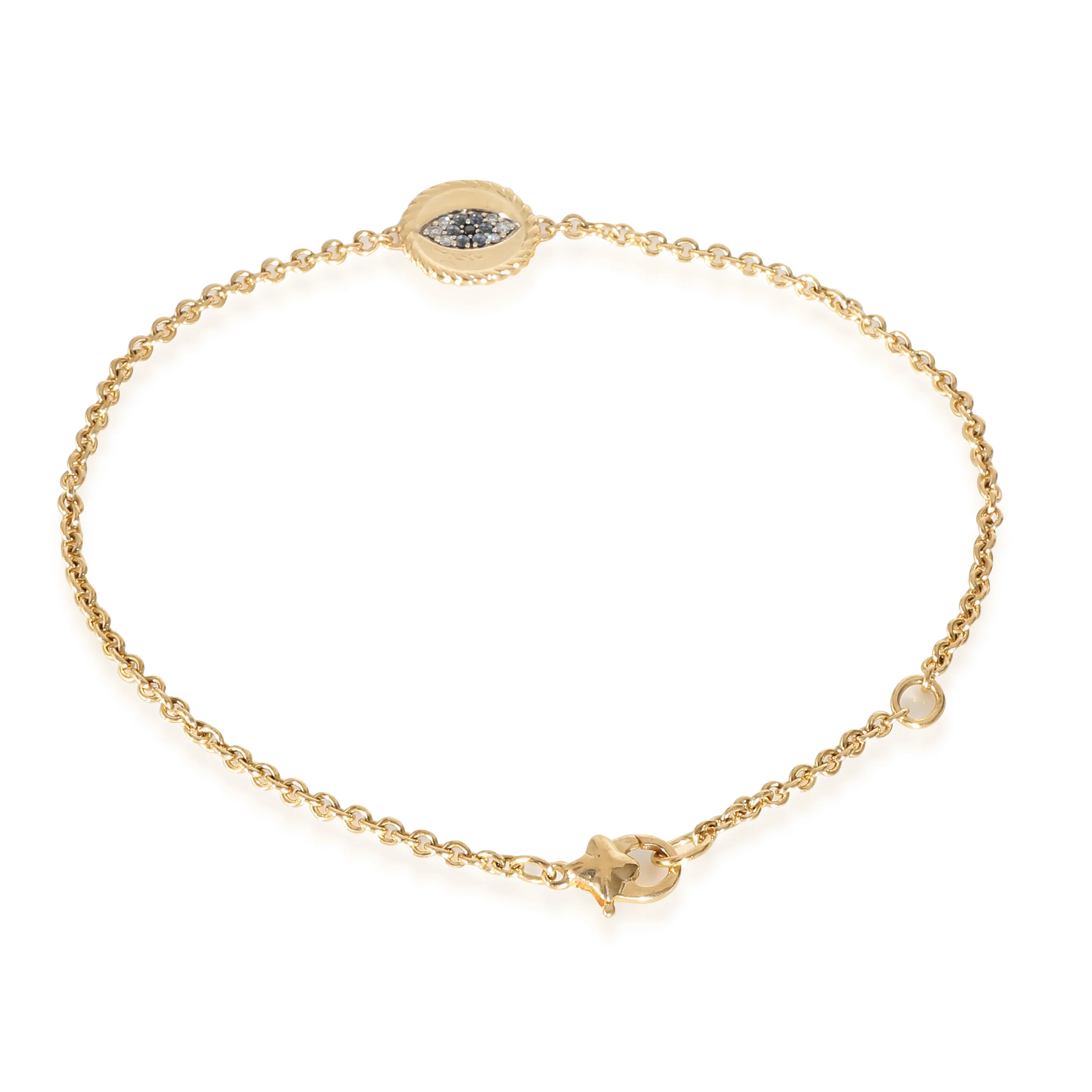 David Yurman Cable Collectibles Evil Eye Bracelet in 18k Yellow Gold - Image 2