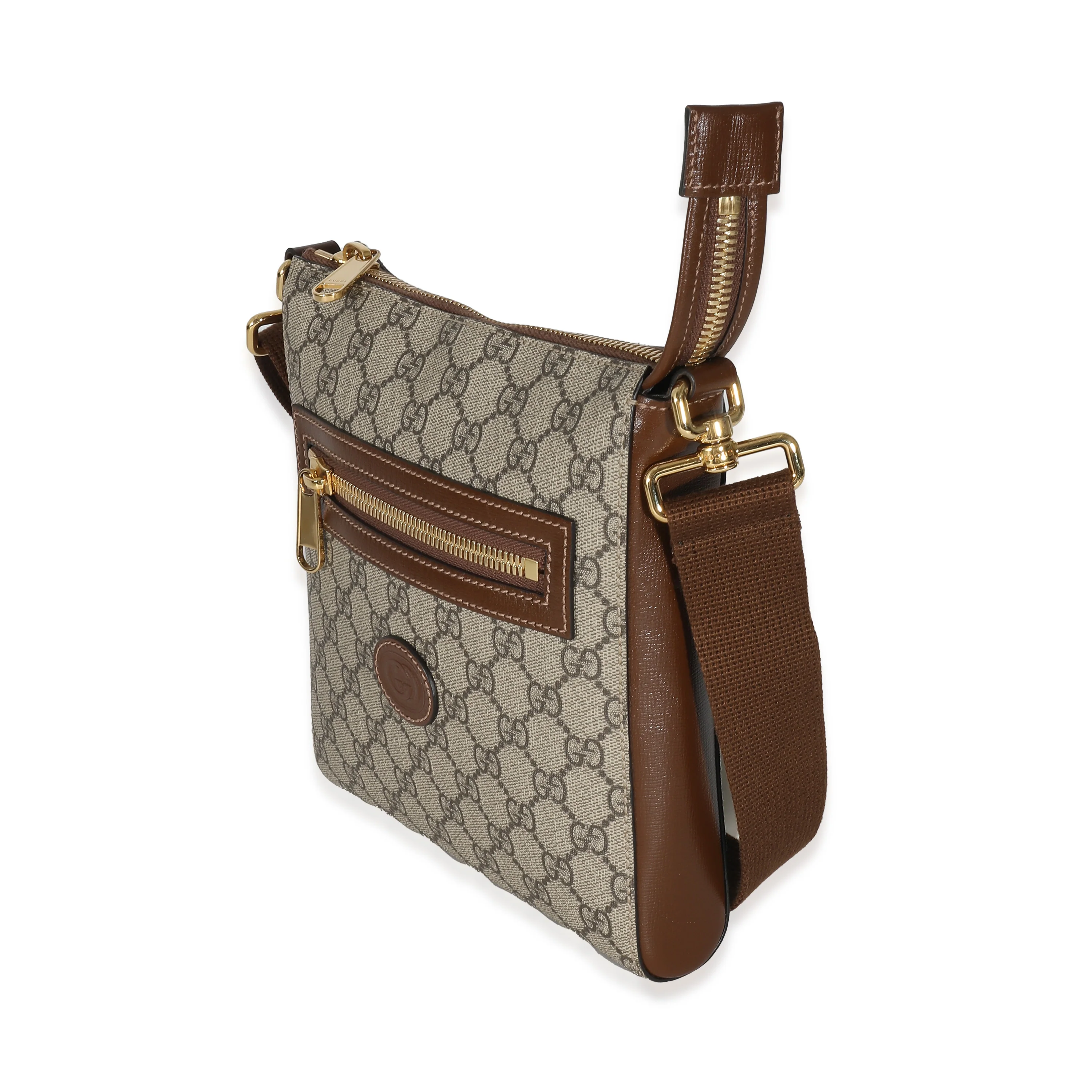 Gucci Brown GG Supreme Canvas Messenger Bag - Image 2