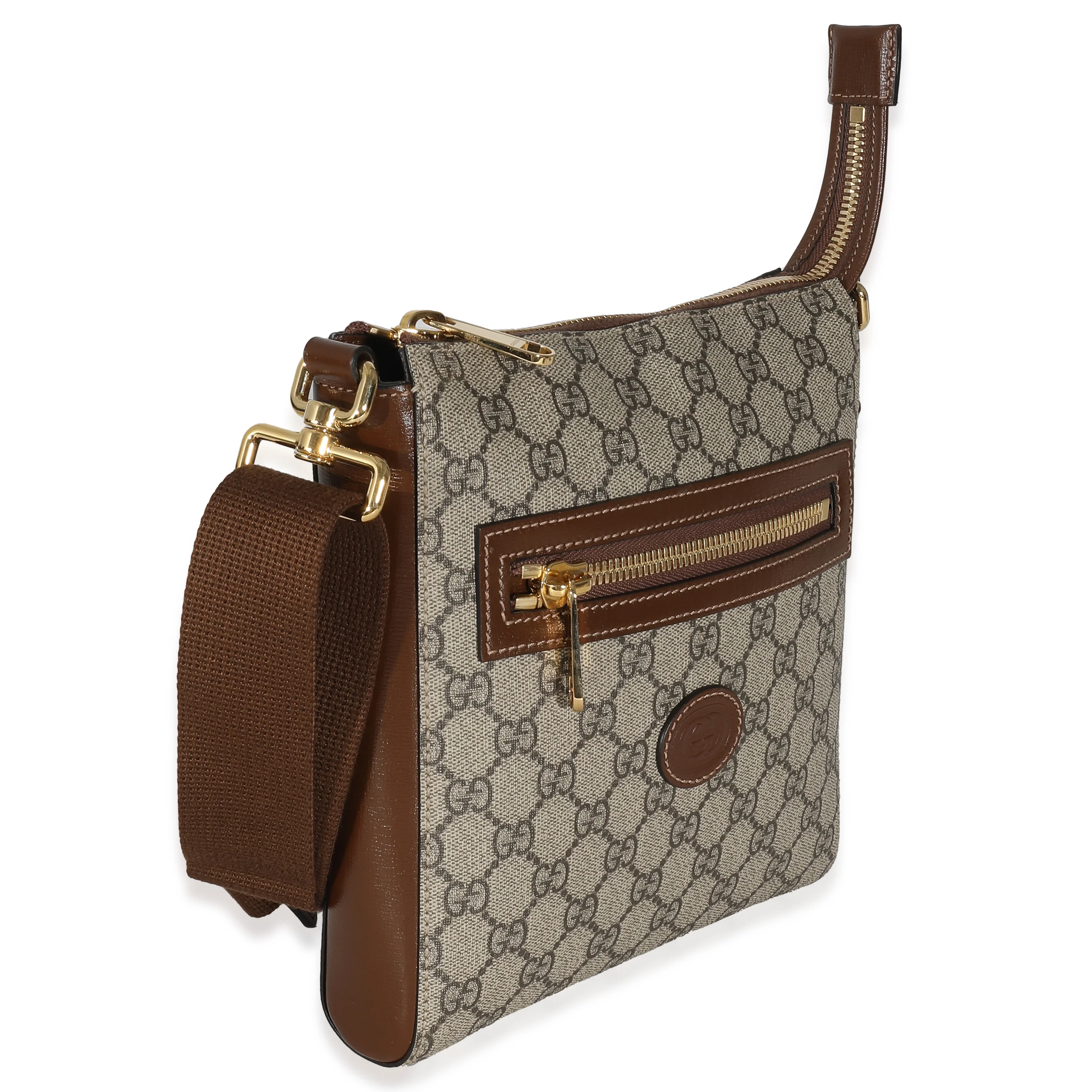 Gucci Brown GG Supreme Canvas Messenger Bag - Image 3