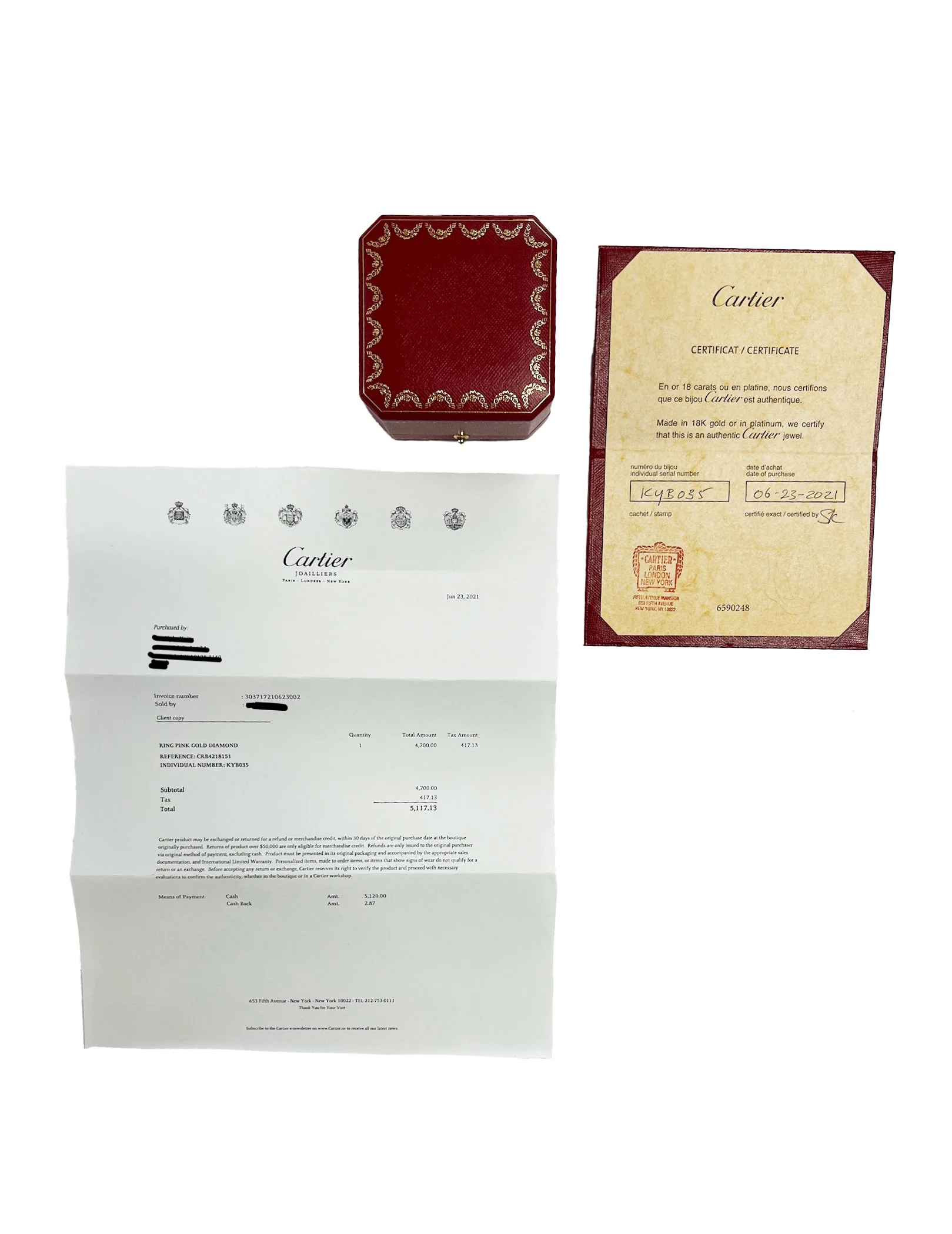 Cartier Love Ring, Small Model  in 18K Rose Gold 0.19 CTW - Image 4