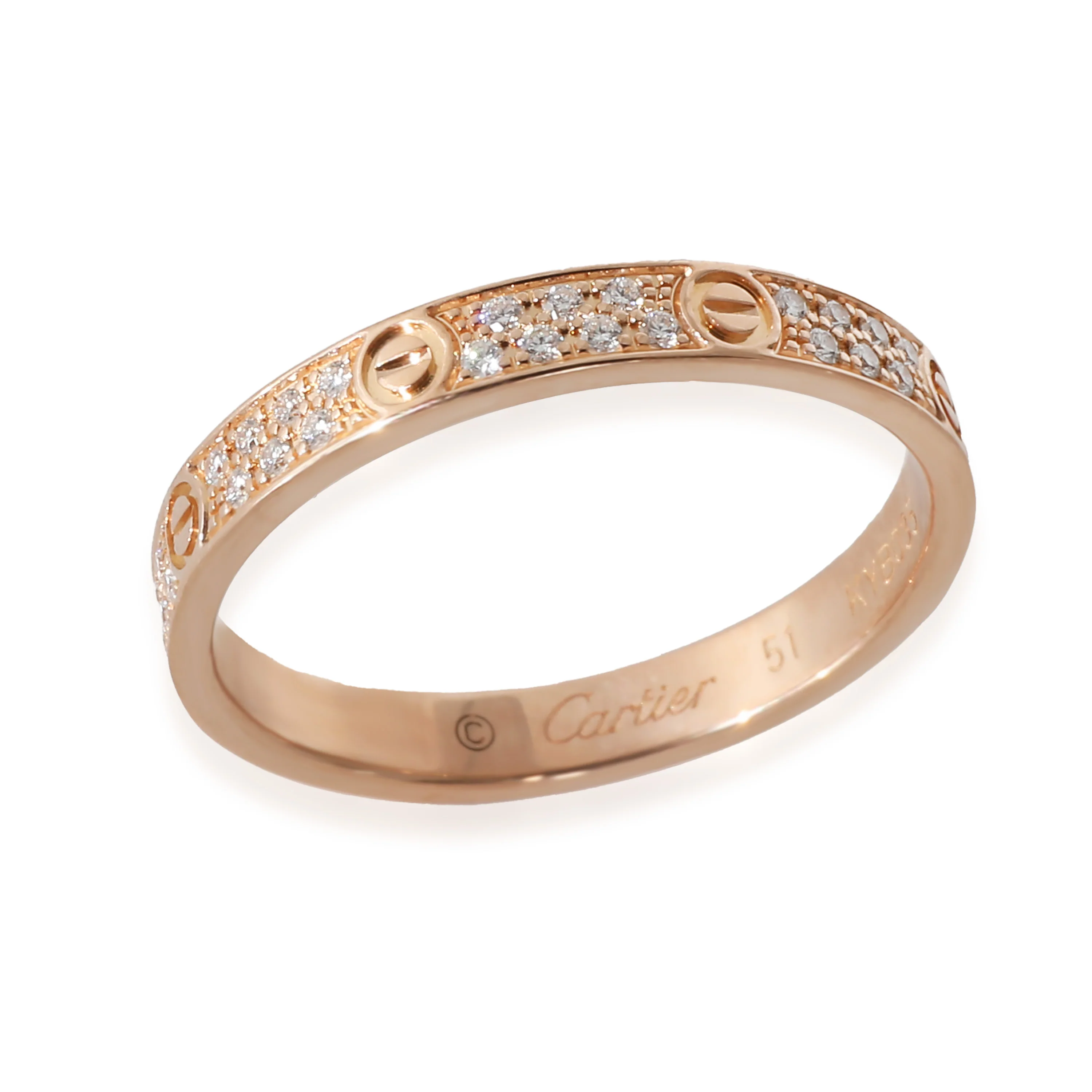 Cartier Love Ring, Small Model  in 18K Rose Gold 0.19 CTW - Image 5