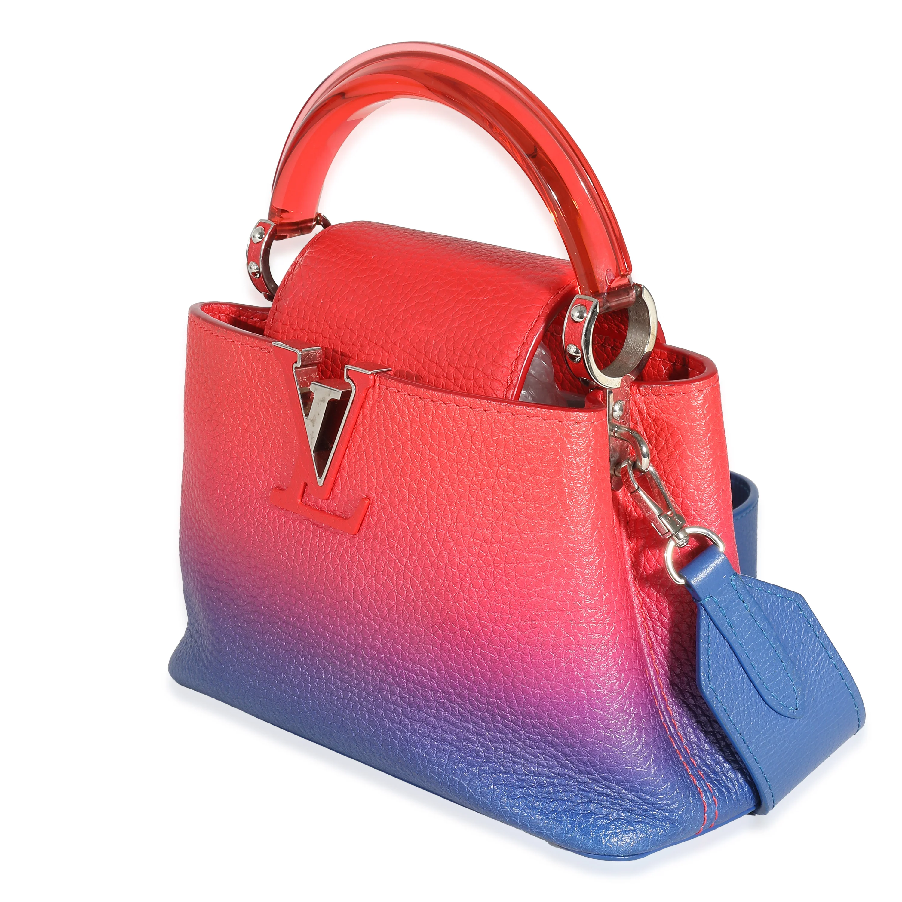 Blue Red Ombre Taurillon Mini Capucines - Image 2