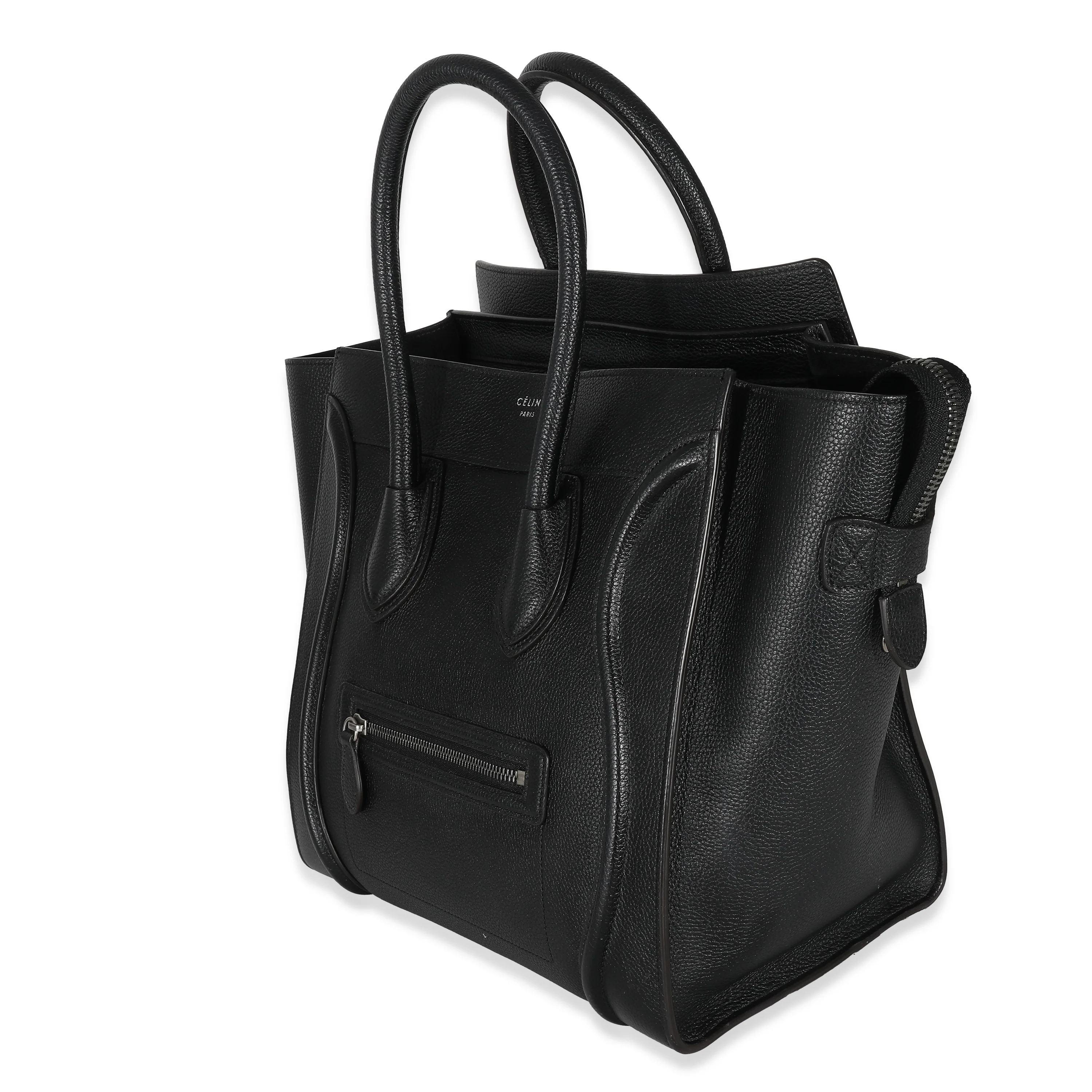 Celine Black Drummed Calfskin Mini Luggage - Image 2