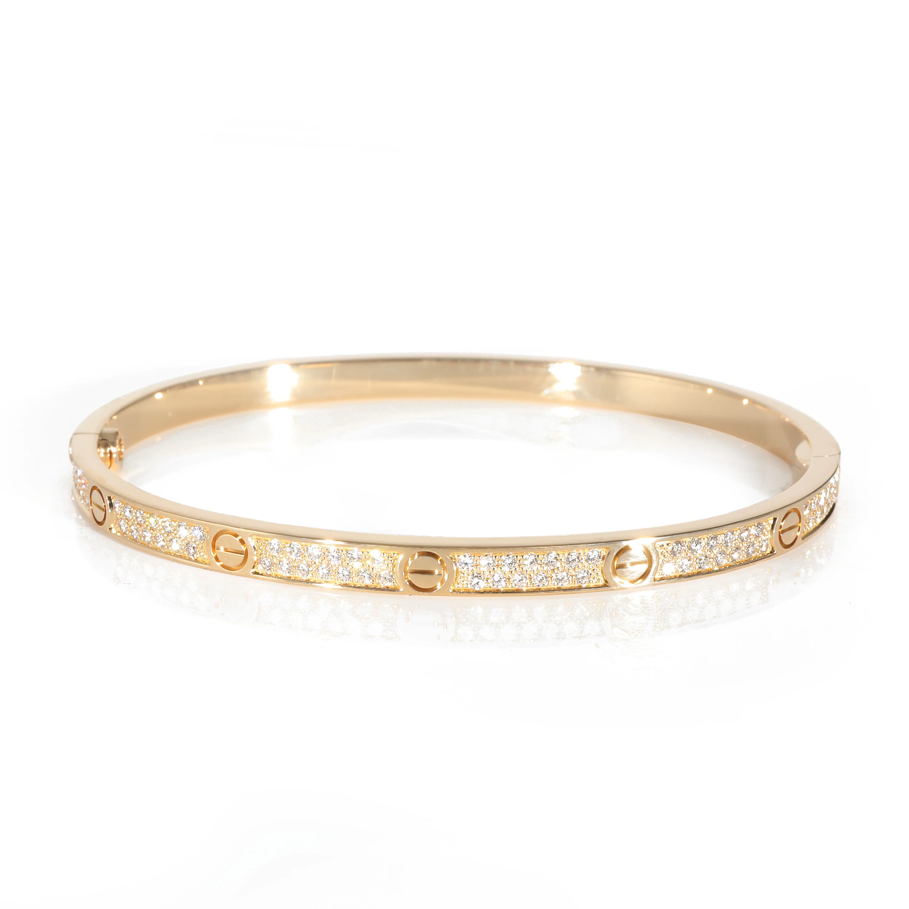 Love Bracelet, Small Model, Paved (Yellow Gold) - Image 4