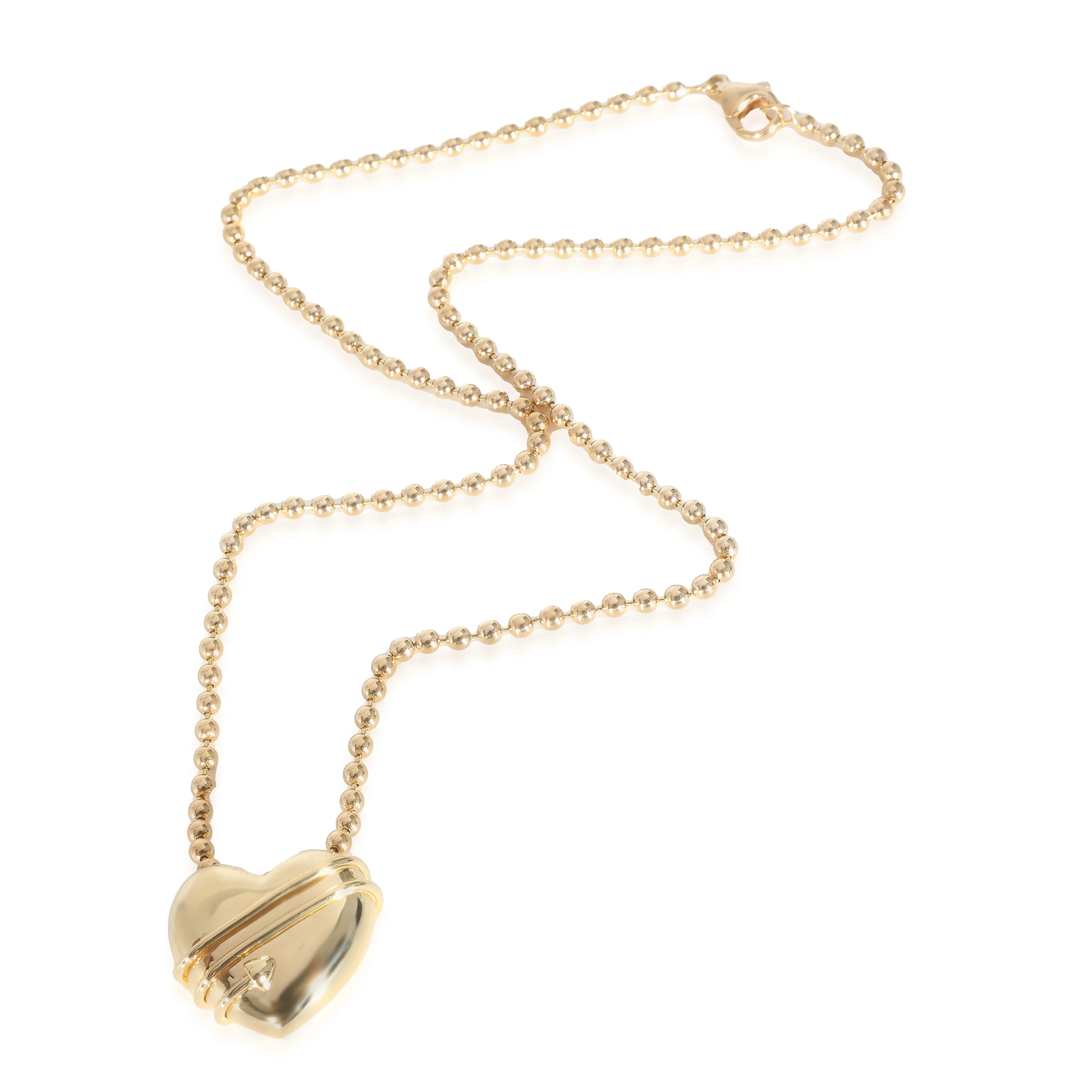 Tiffany & Co. Vintage Arrow Wrapped Heart Pendant in 18K Yellow Gold - Image 3