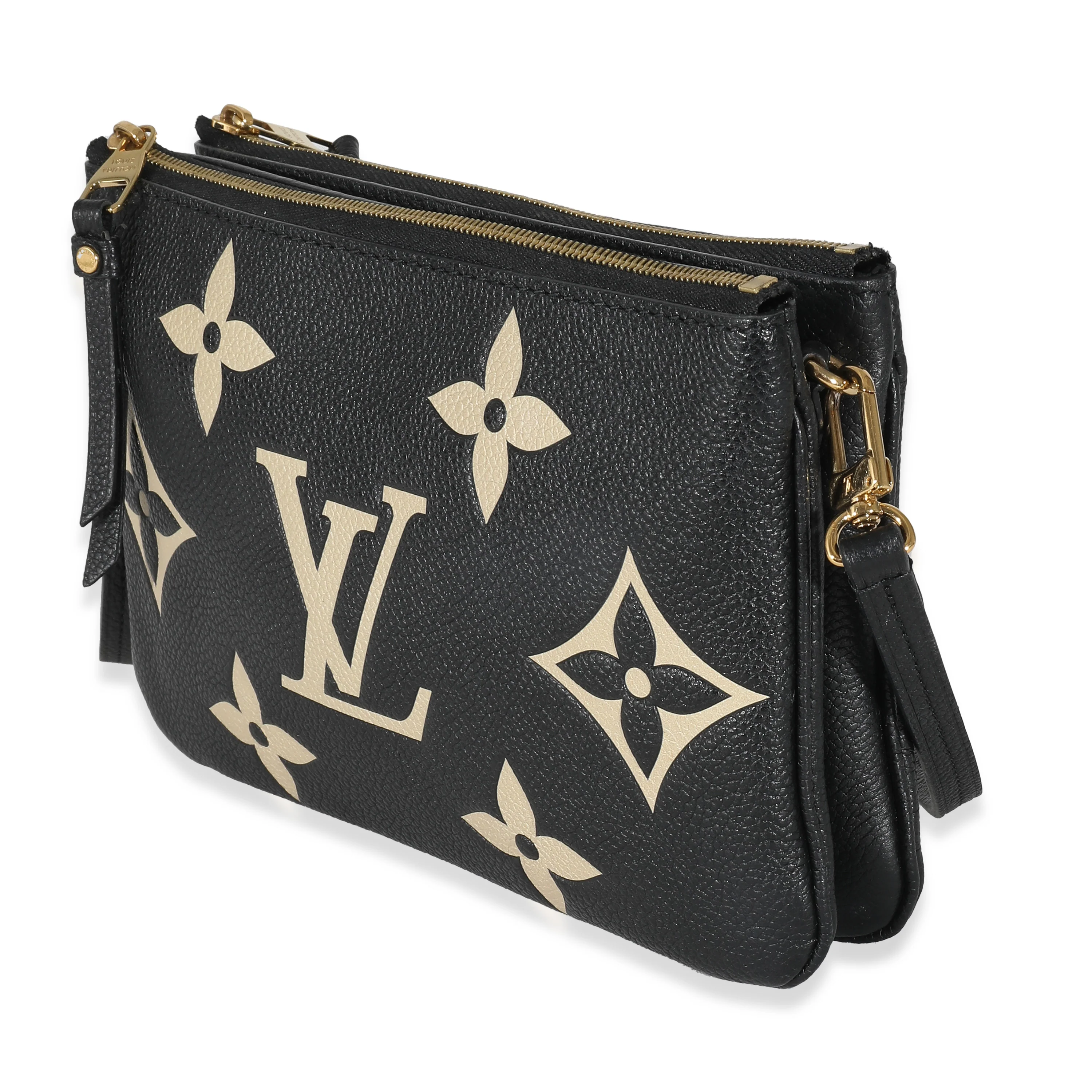 Black Beige Giant Monogram Empreinte Double Zip Pochette - Image 2