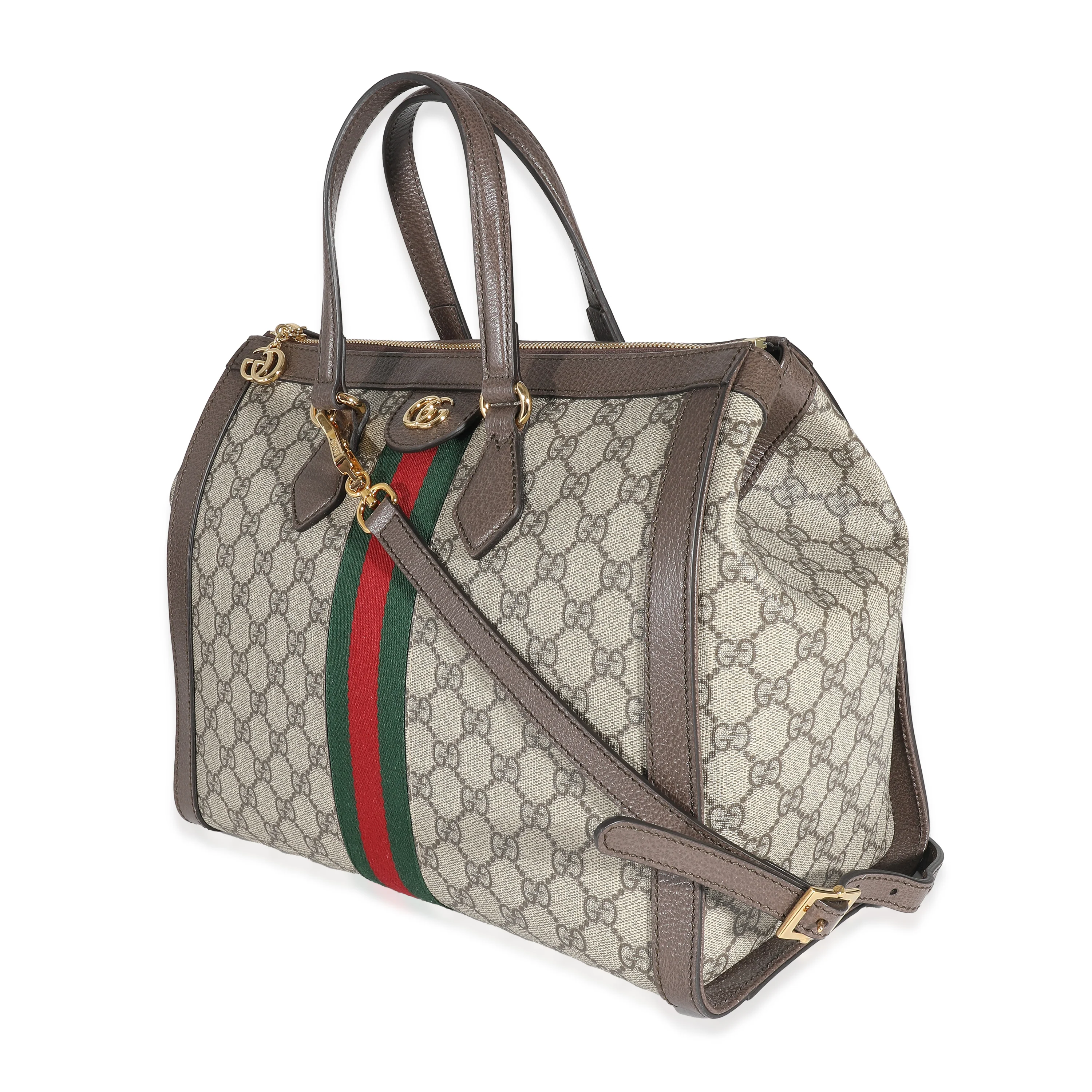 Gucci Beige GG Supreme Ophidia Medium Tote Bag - Image 2