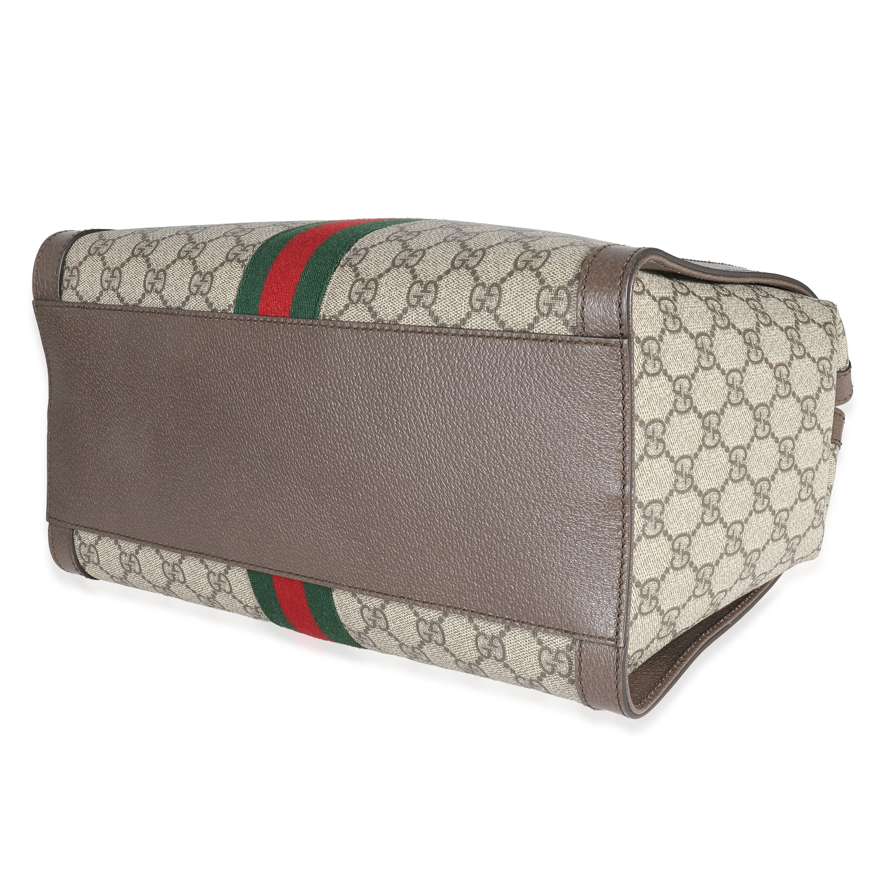 Gucci Beige GG Supreme Ophidia Medium Tote Bag - Image 4