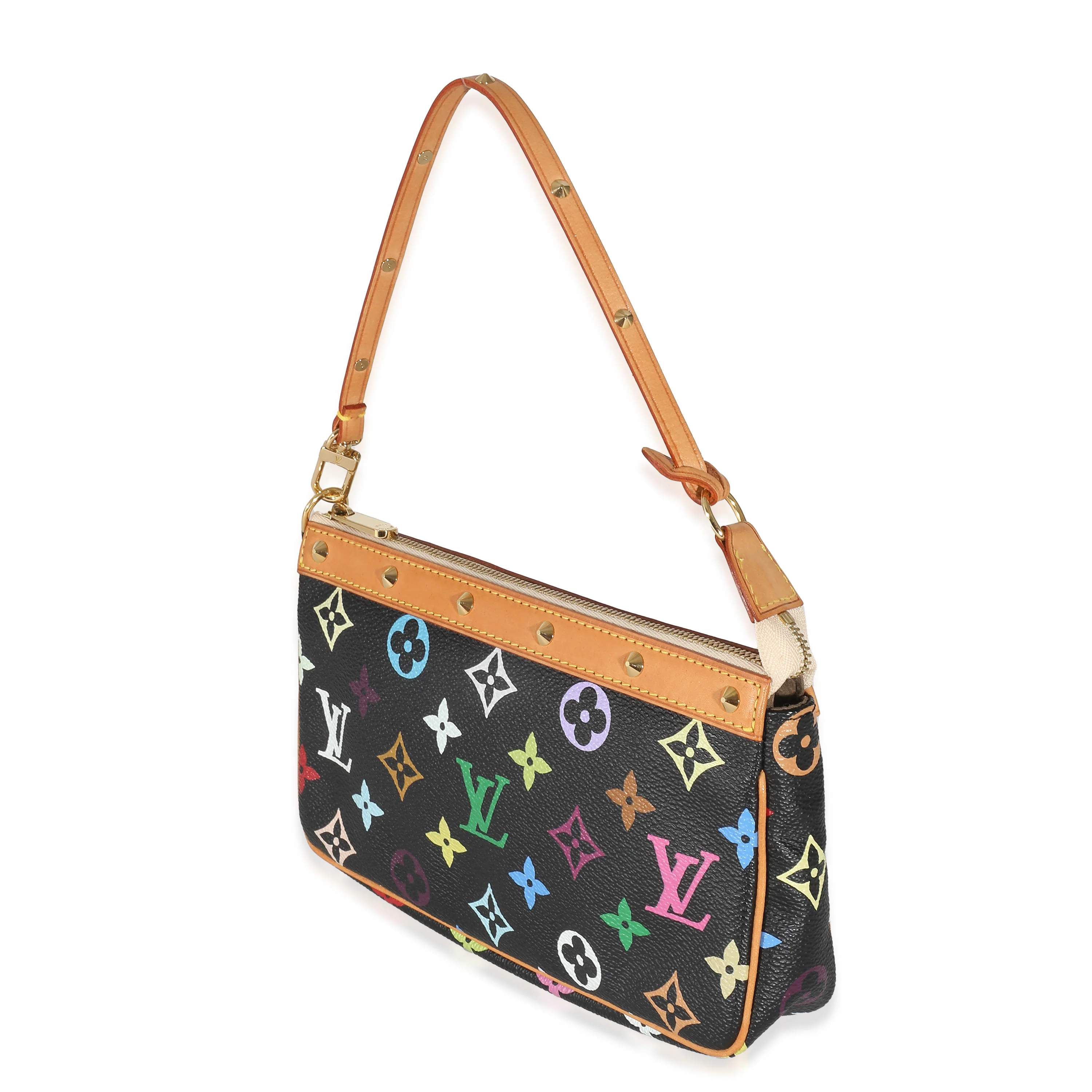 Black Monogram Multicolor Canvas Pochette Accessoires - Image 2