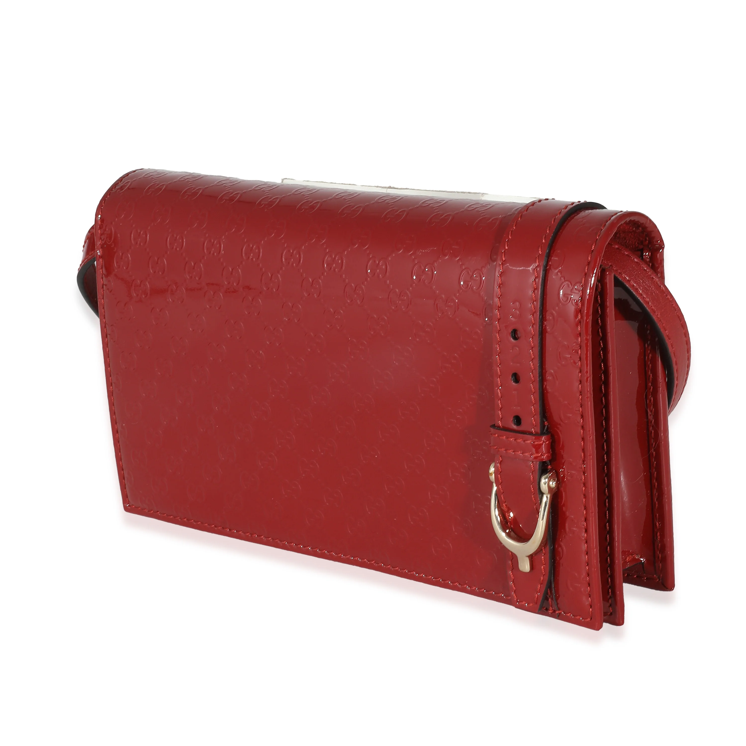 Red Patent Microguccissima Nice Wallet On Strap - Image 2