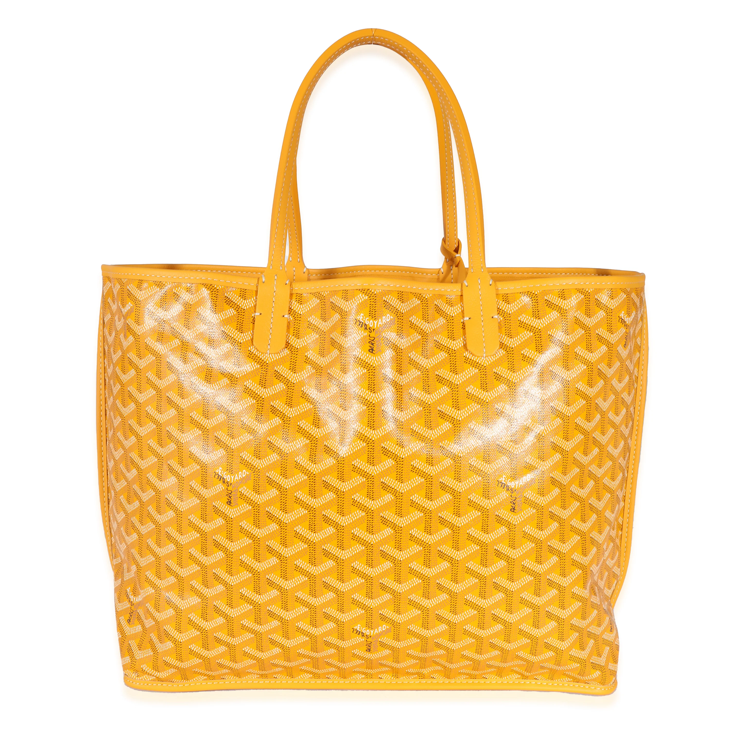 Yellow Goyardine Canvas Reversible Anjou PM - Image 5