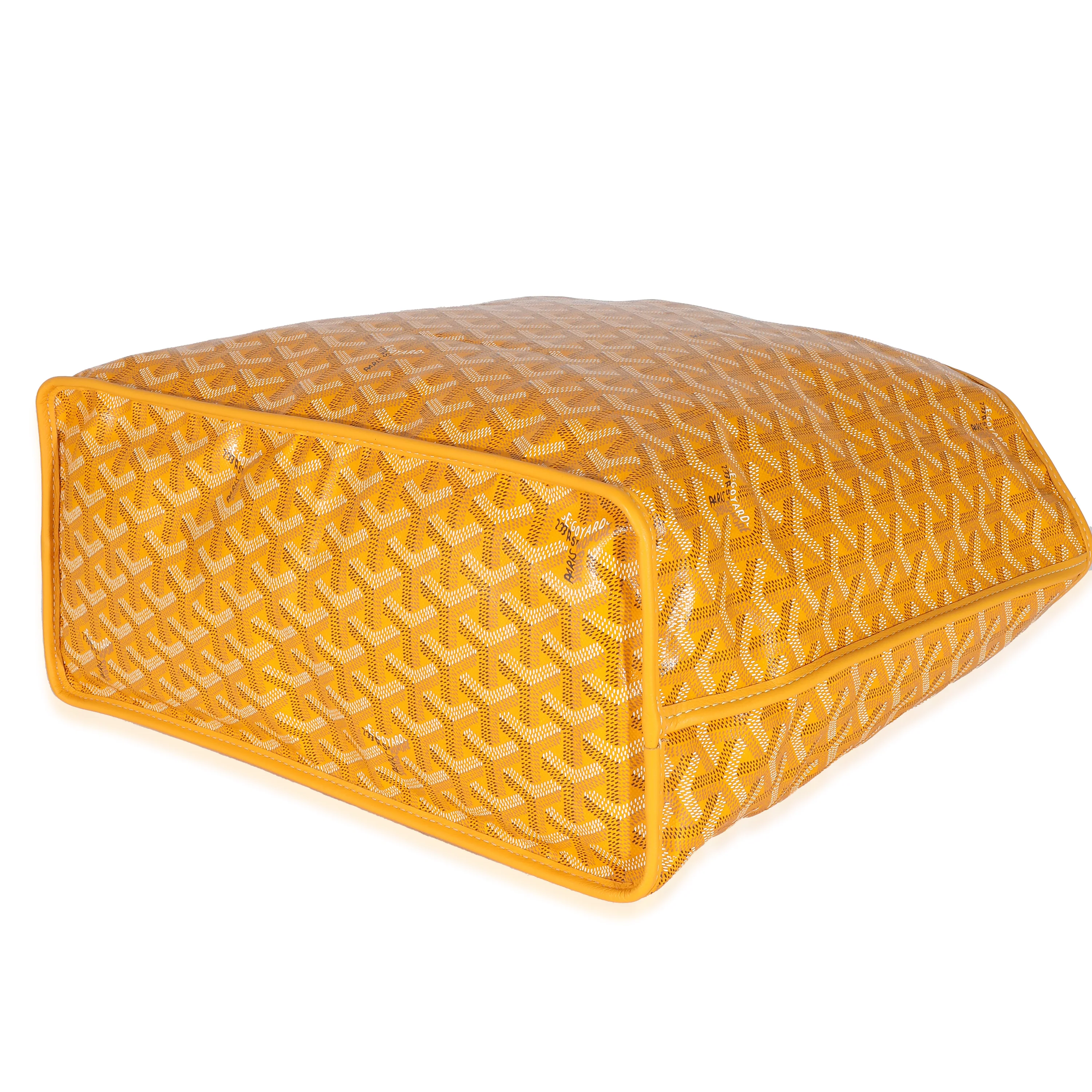 Yellow Goyardine Canvas Reversible Anjou PM - Image 6