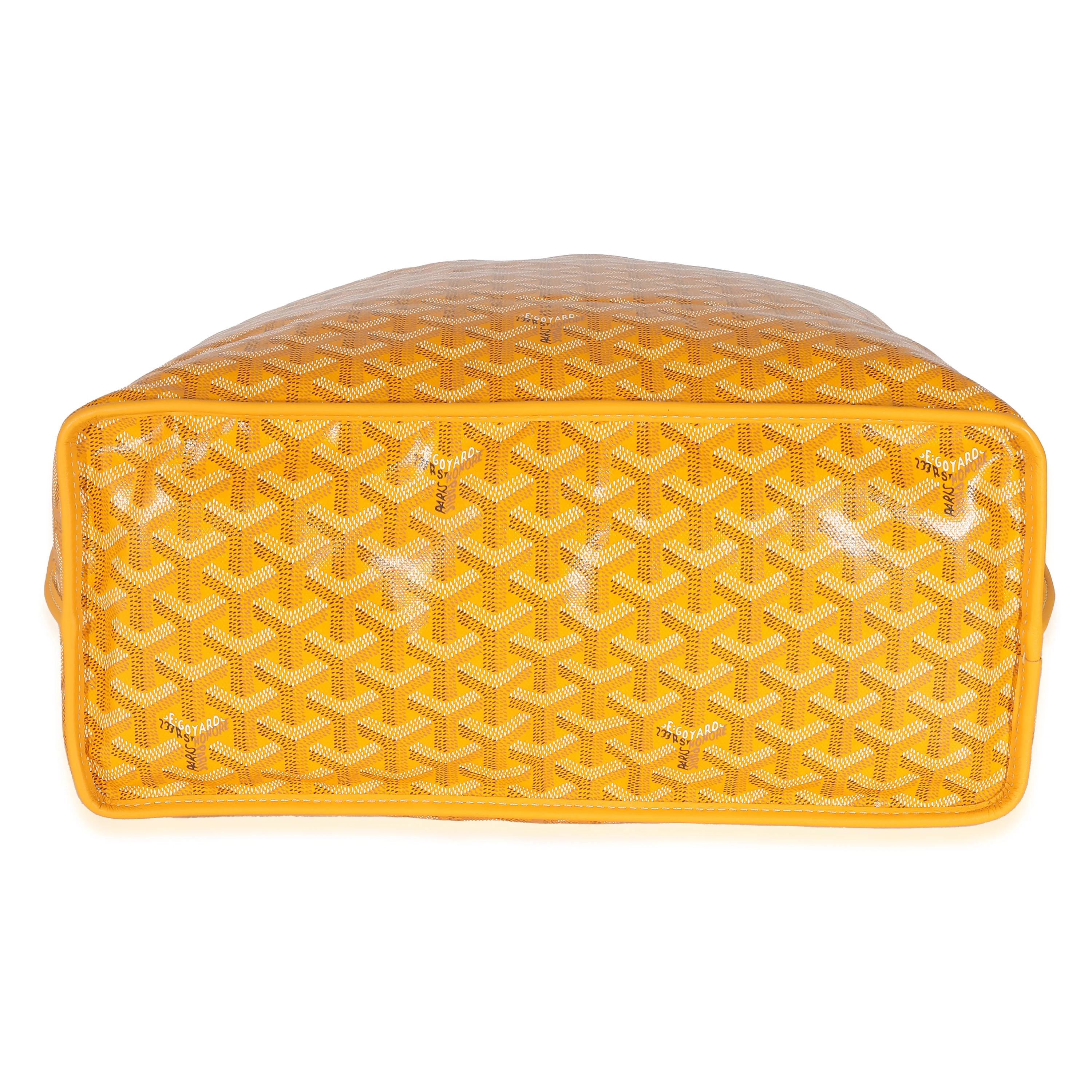 Yellow Goyardine Canvas Reversible Anjou PM - Image 7