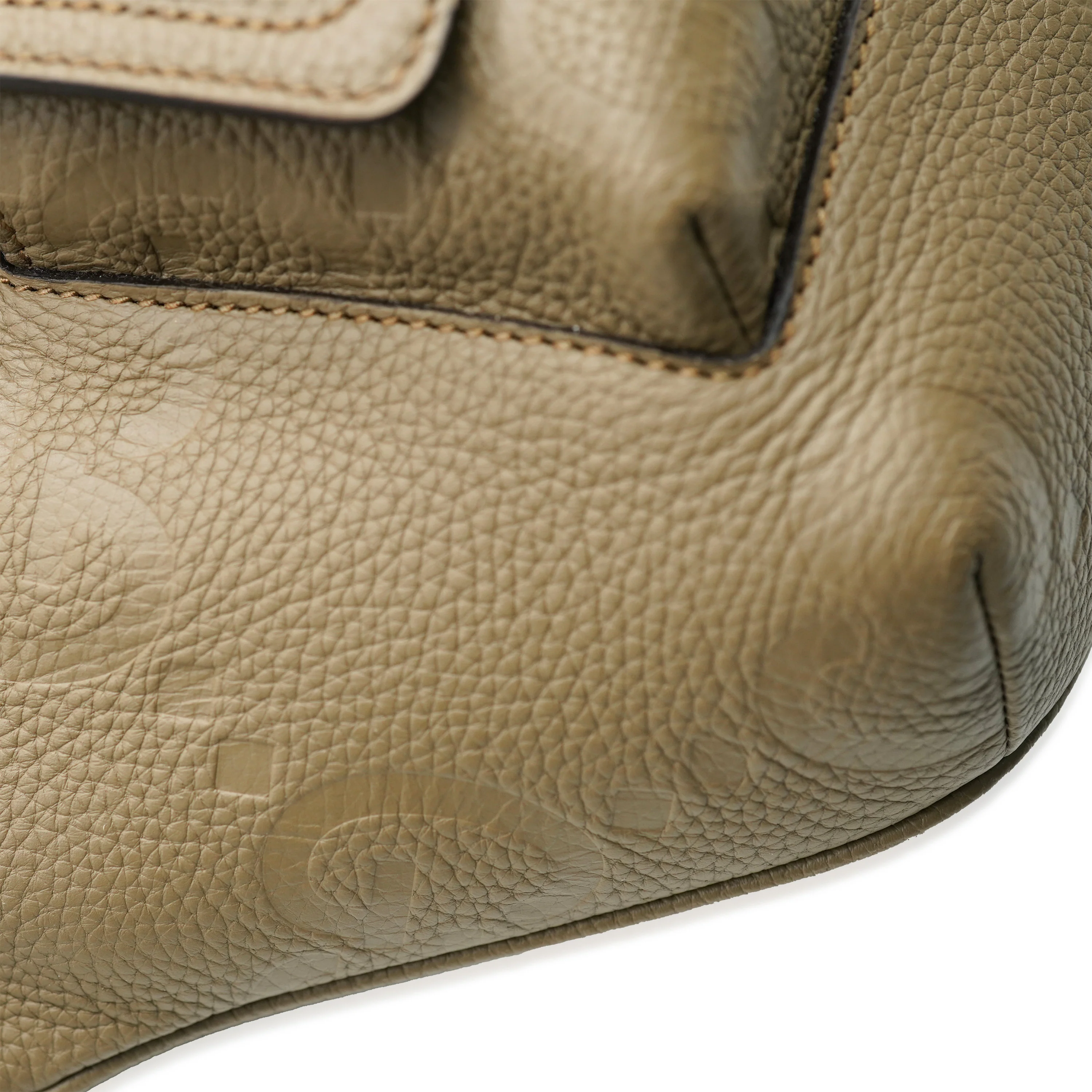 Taupe Piuma Calfskin Jumbo GG Embossed Pocket Belt Bag - Image 6