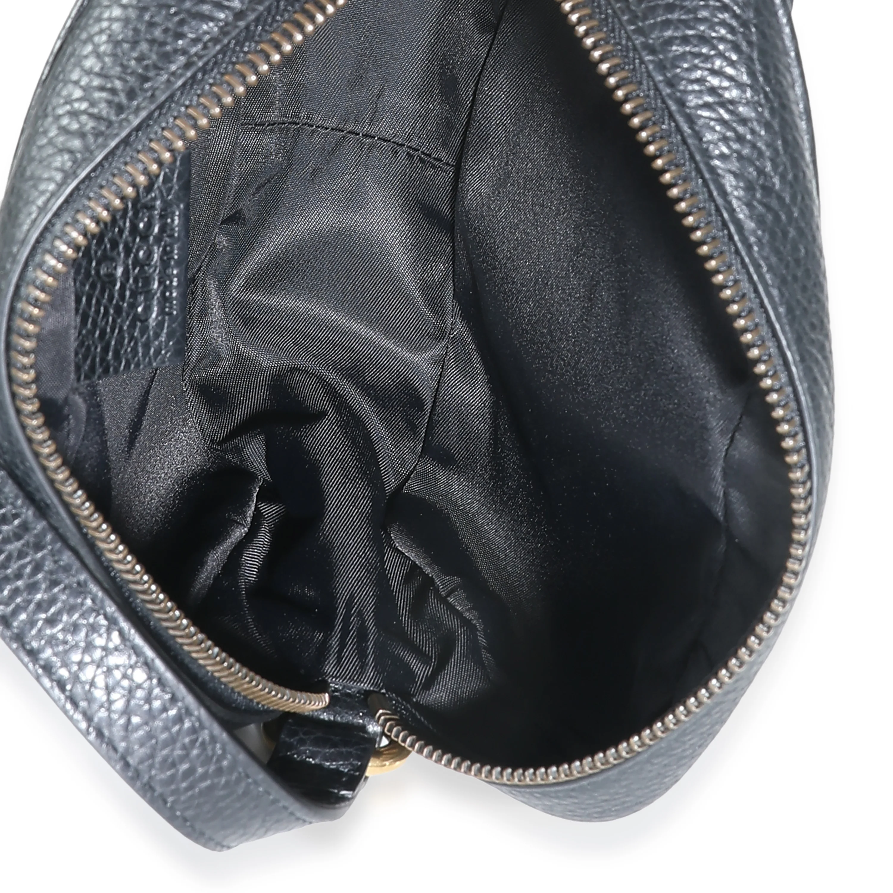 Black Pebbled Calfskin Small Soho Disco - Image 9
