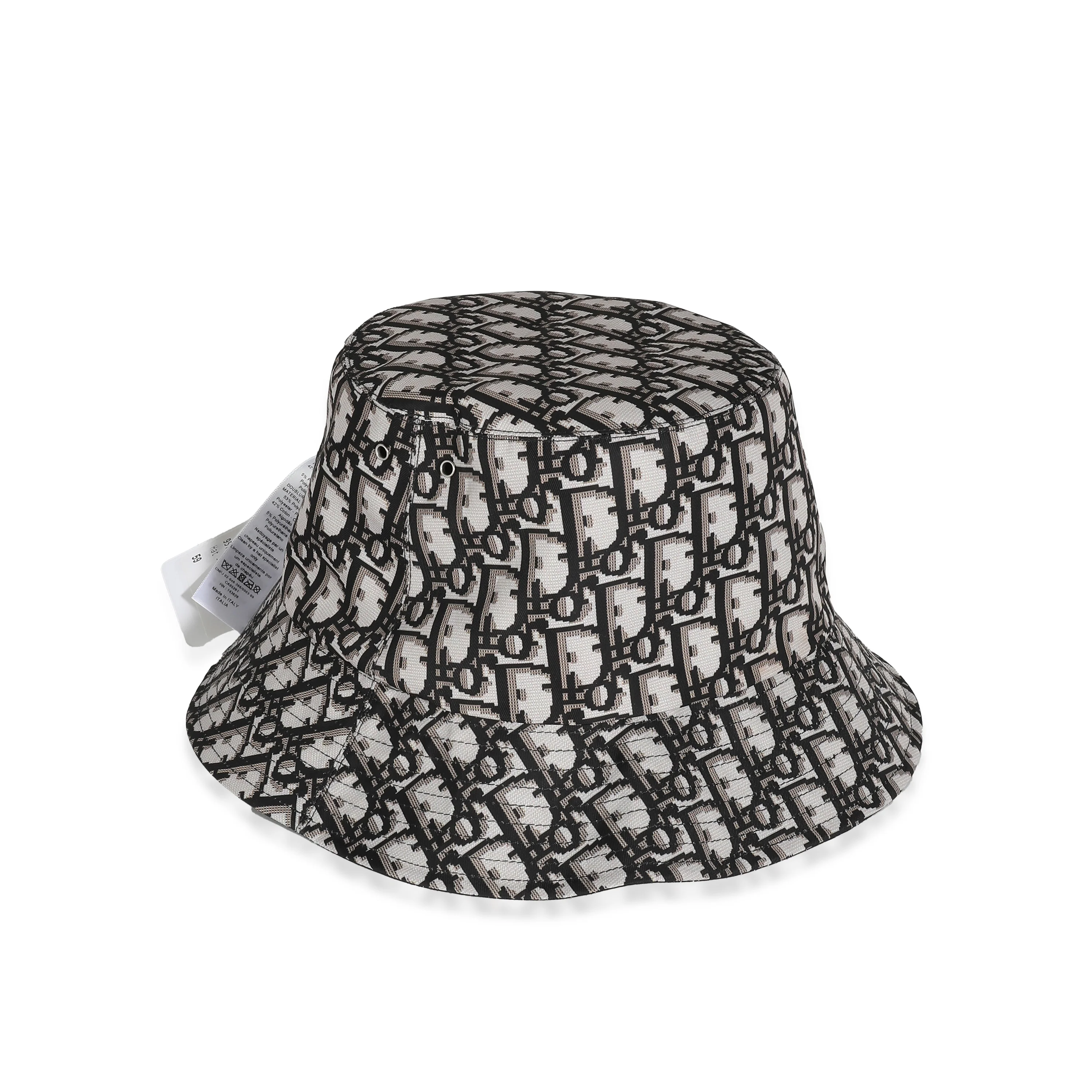 Black Oblique Reversible Teddy-D Brim Bucket Hat 59 - Image 6