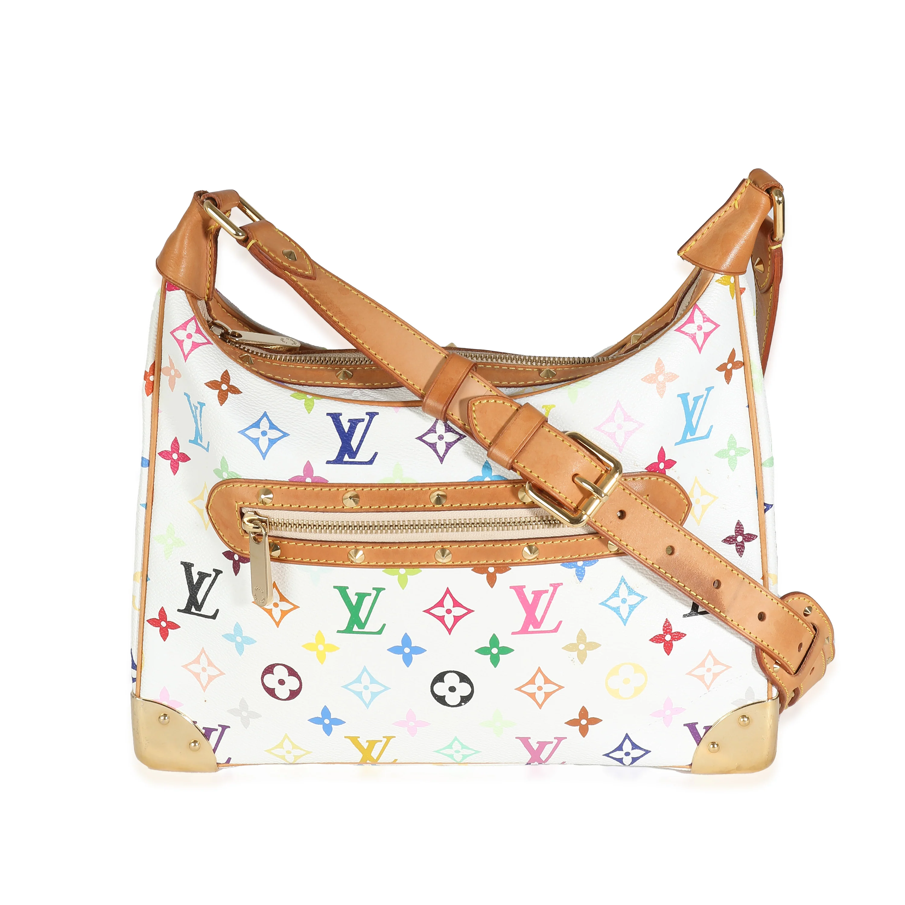 Louis Vuitton White Monogram Multicolore Canvas Boulogne
