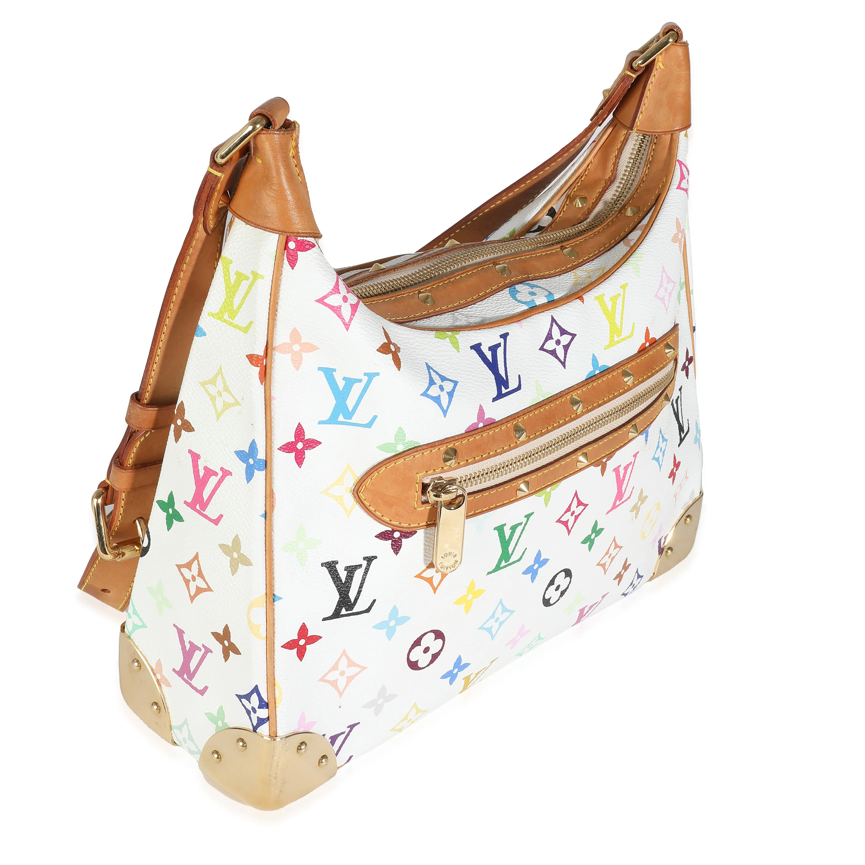 Louis Vuitton White Monogram Multicolore Canvas Boulogne - Image 3