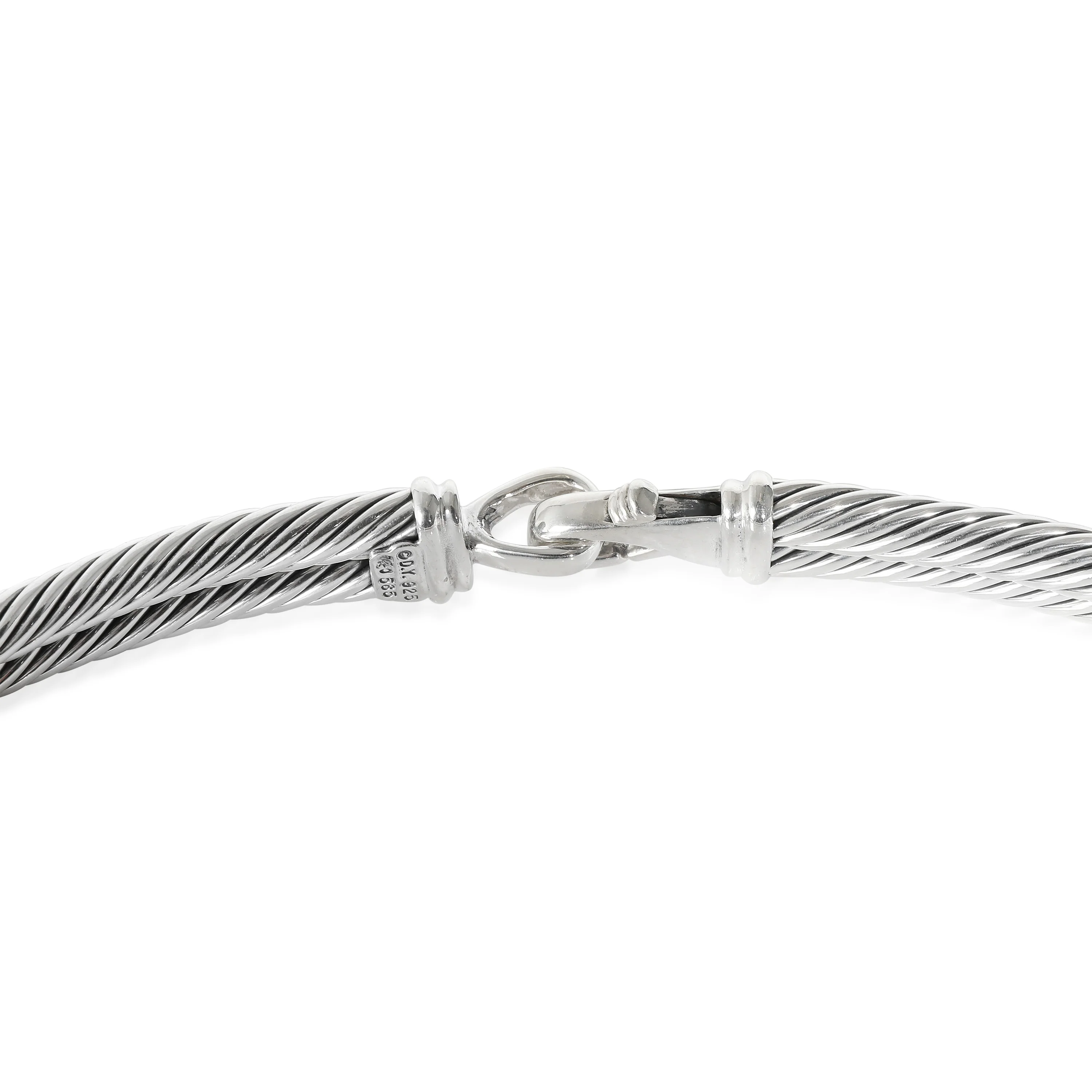 Metro Cable Necklace, 14k Yellow Gold/Sterling Silver 1/4 Ctw - Image 4