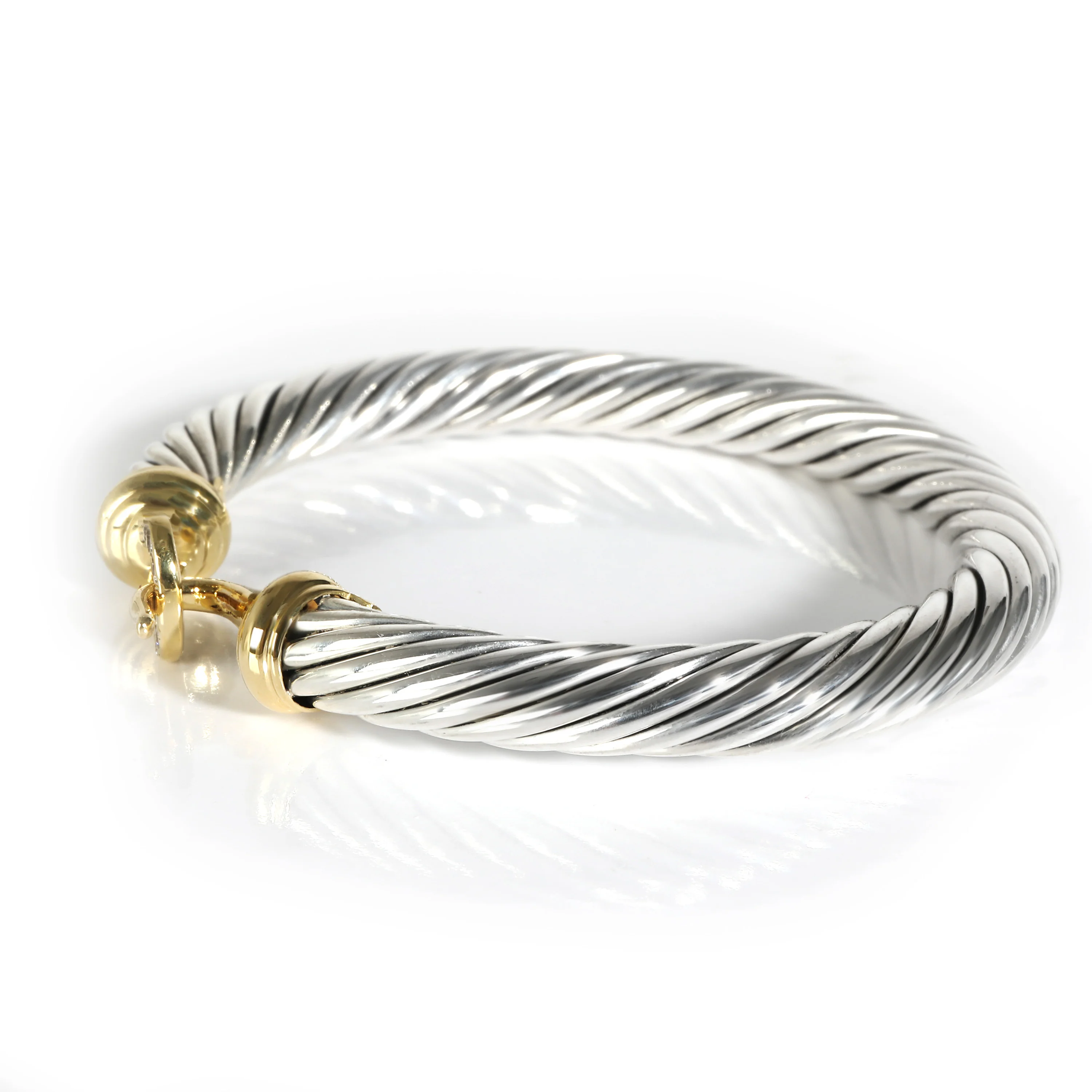 Cable Collectibles Bracelet in 18k Yellow Gold/Sterling Silver 0.09 - Image 2