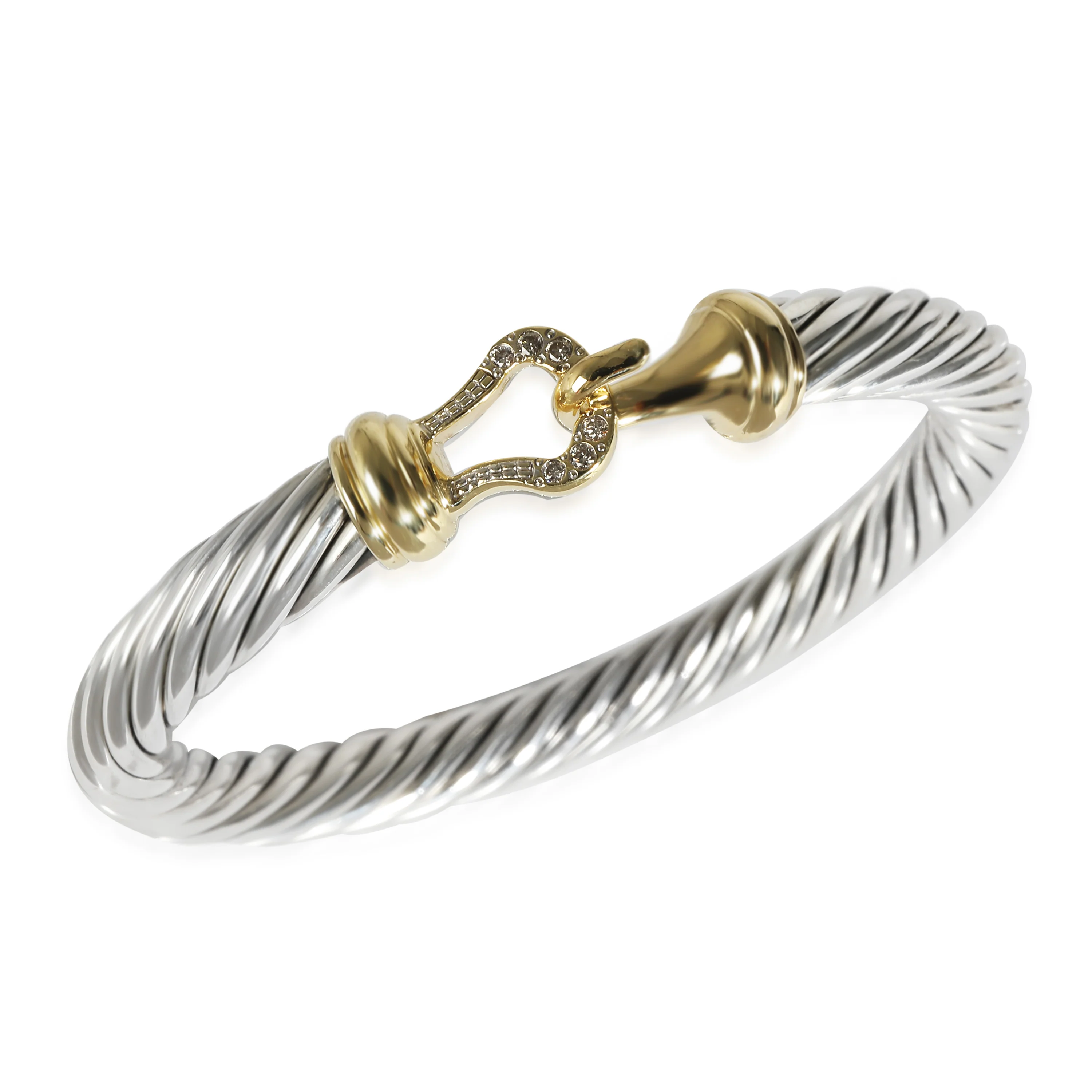 Cable Collectibles Bracelet in 18k Yellow Gold/Sterling Silver 0.09 - Image 3