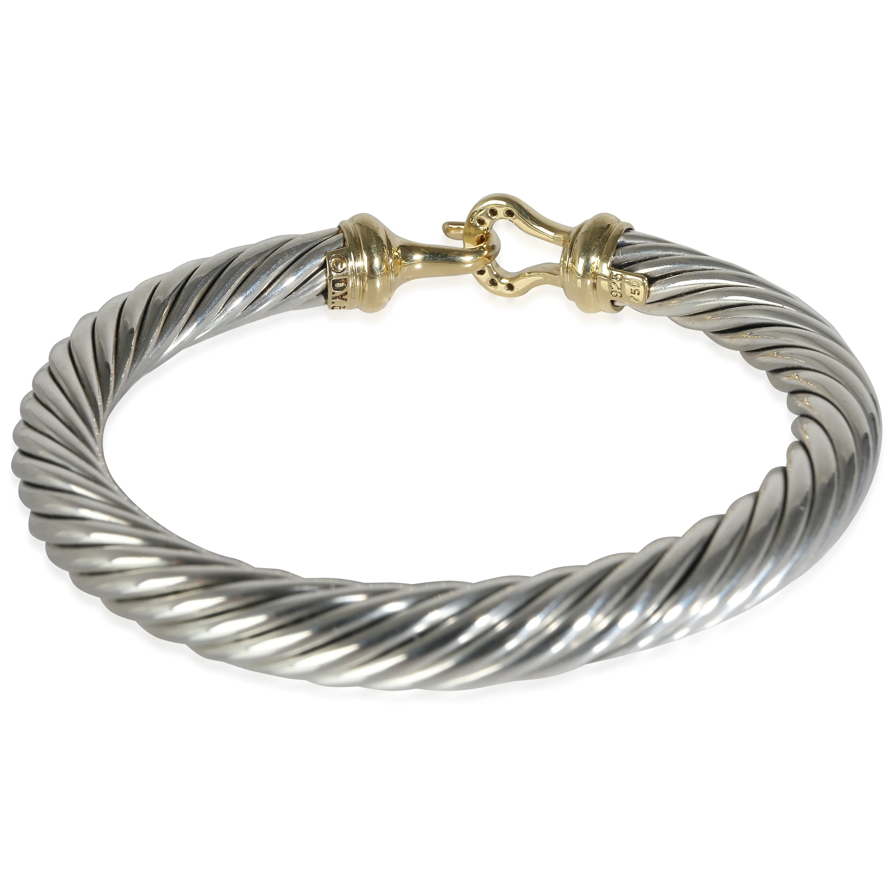 Cable Collectibles Bracelet in 18k Yellow Gold/Sterling Silver 0.09 - Image 4