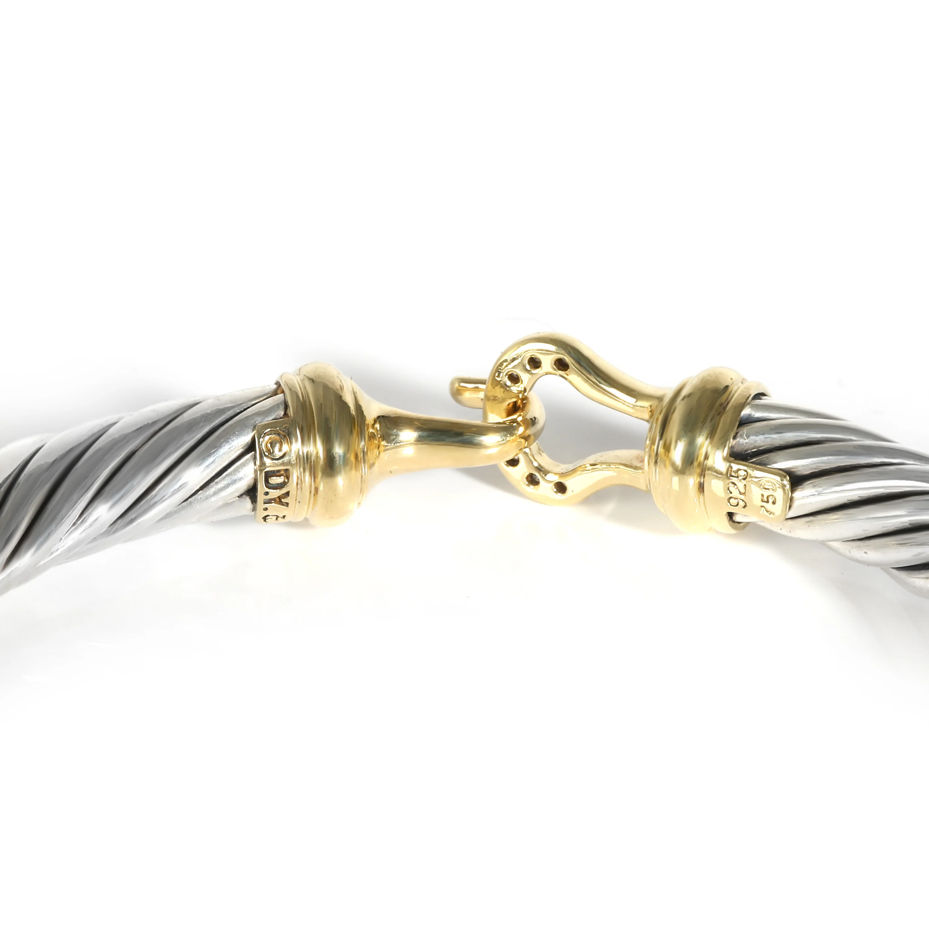 Cable Collectibles Bracelet in 18k Yellow Gold/Sterling Silver 0.09 - Image 5