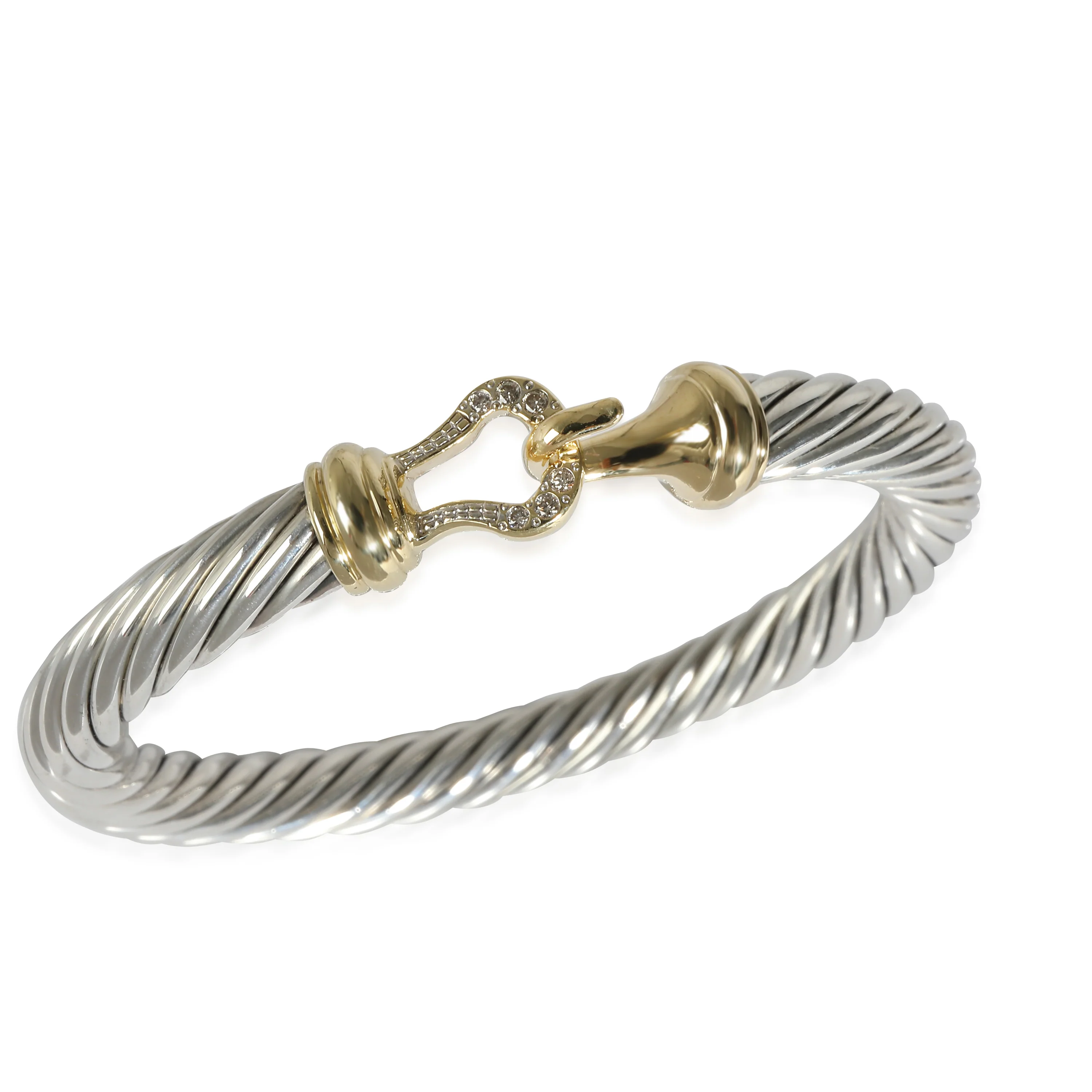 Cable Collectibles Bracelet in 18k Yellow Gold/Sterling Silver 0.09 - Image 6