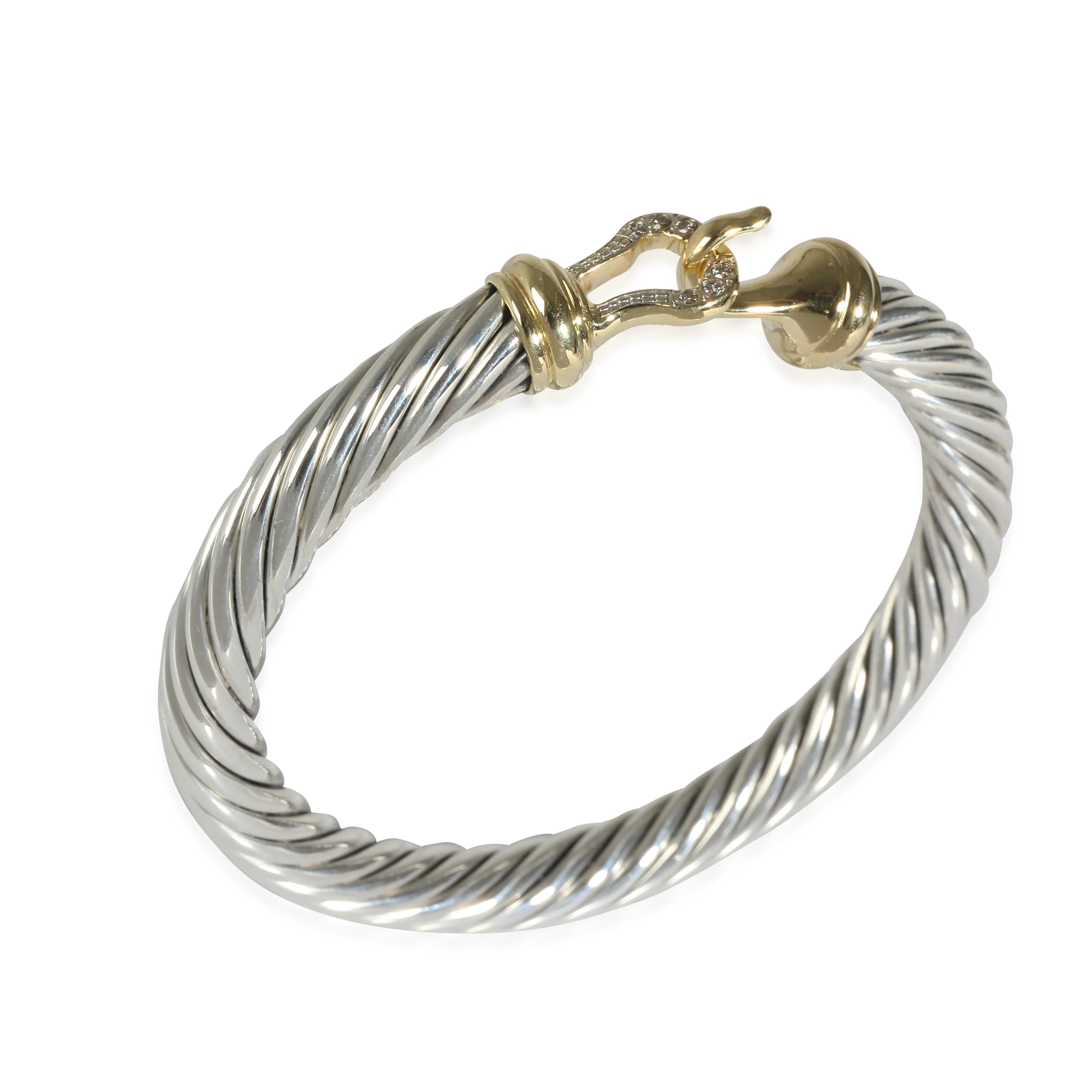 Cable Collectibles Bracelet in 18k Yellow Gold/Sterling Silver 0.09 - Image 7