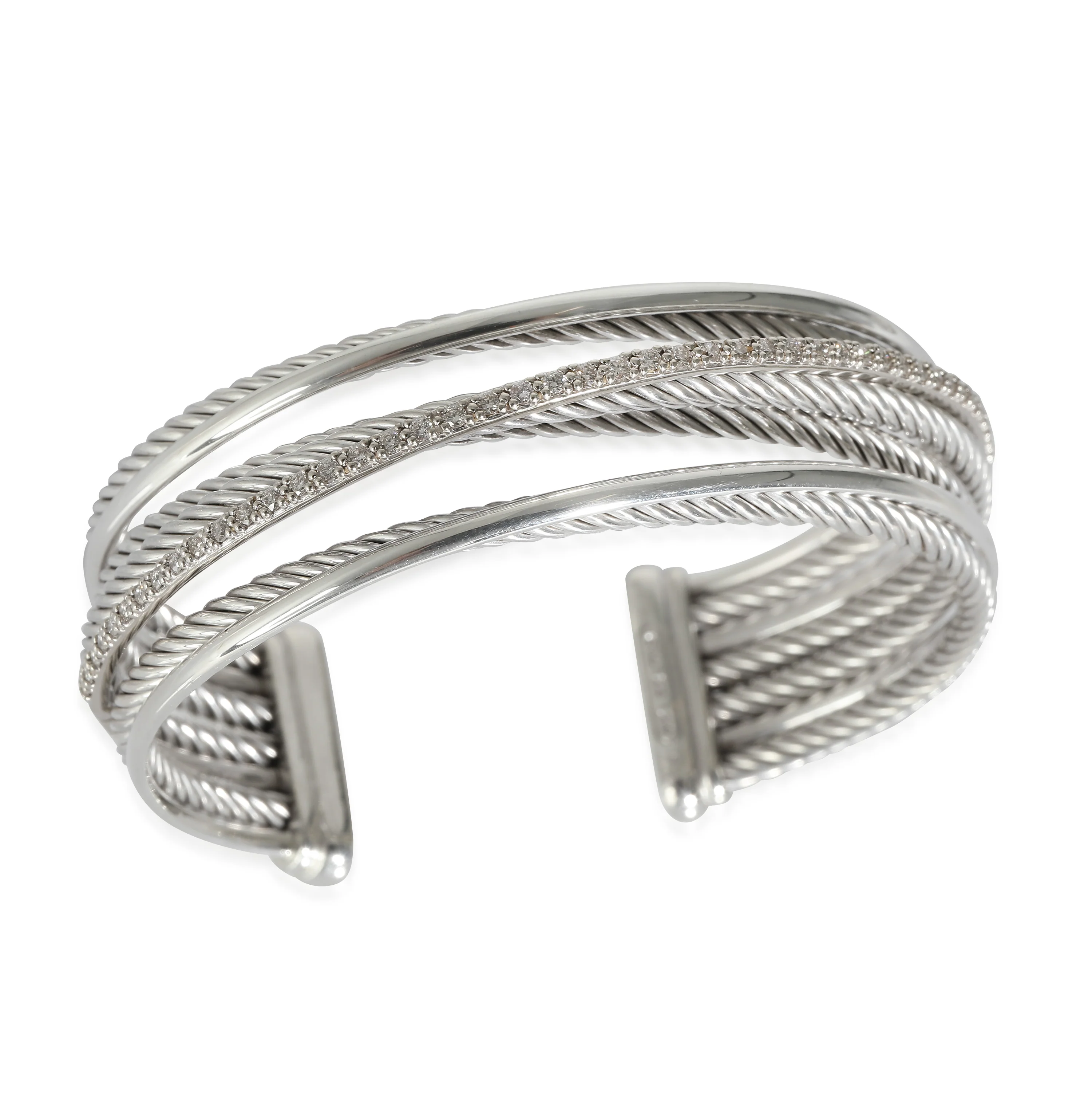 Crossover Bracelet in Sterling Silver 0.65 CTW - Image 5