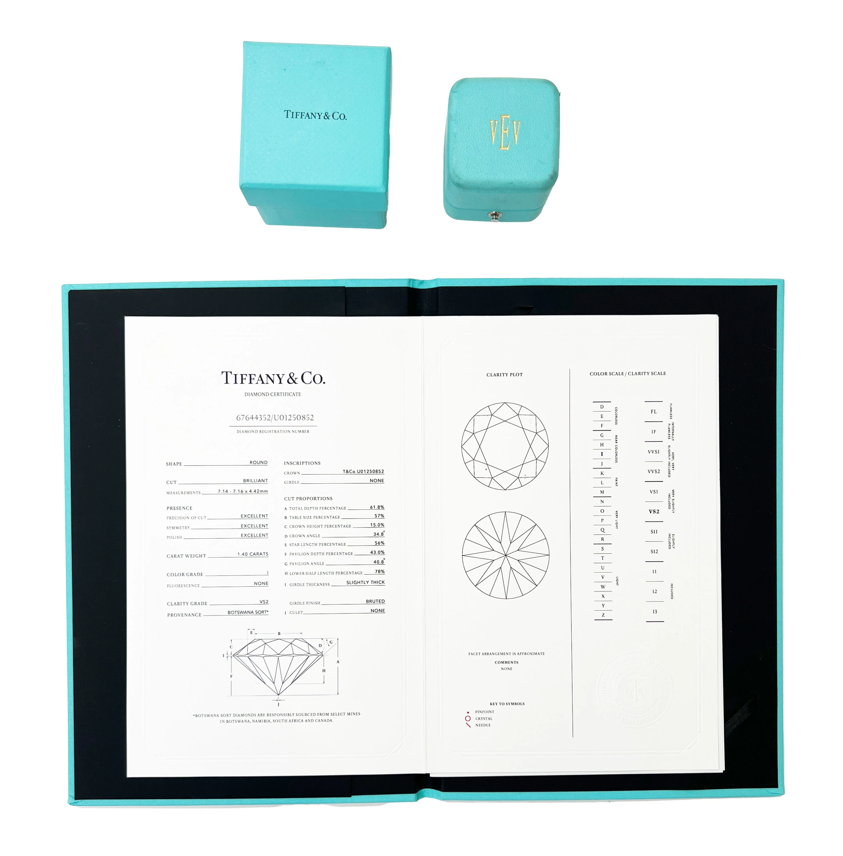 Tiffany & Co. The Tiffany Setting Engagement Ring in 18k Pink Gold/Platinum I VS - Image 5
