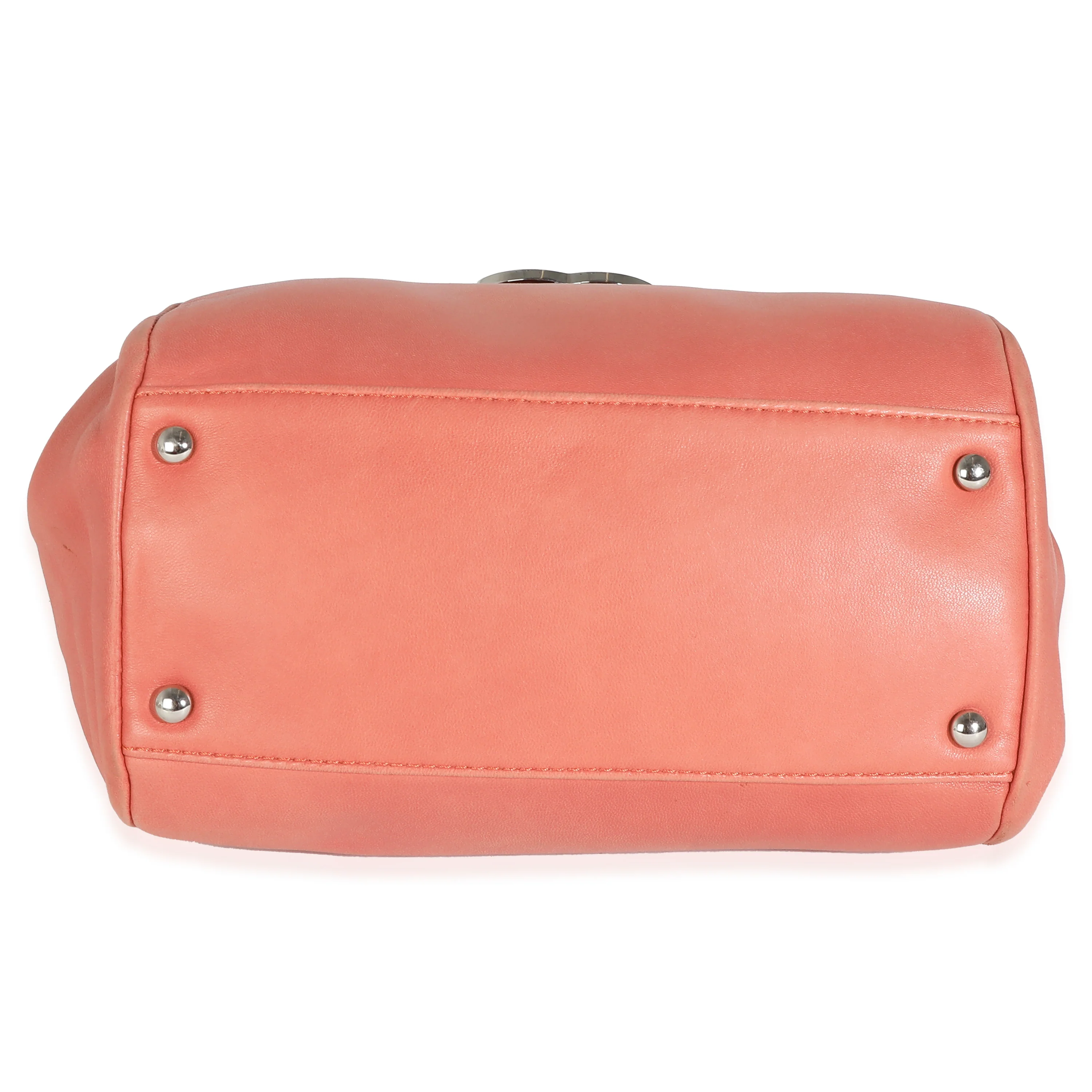 Coral Lambskin Sensual CC Accordion Flap Bag - Image 6