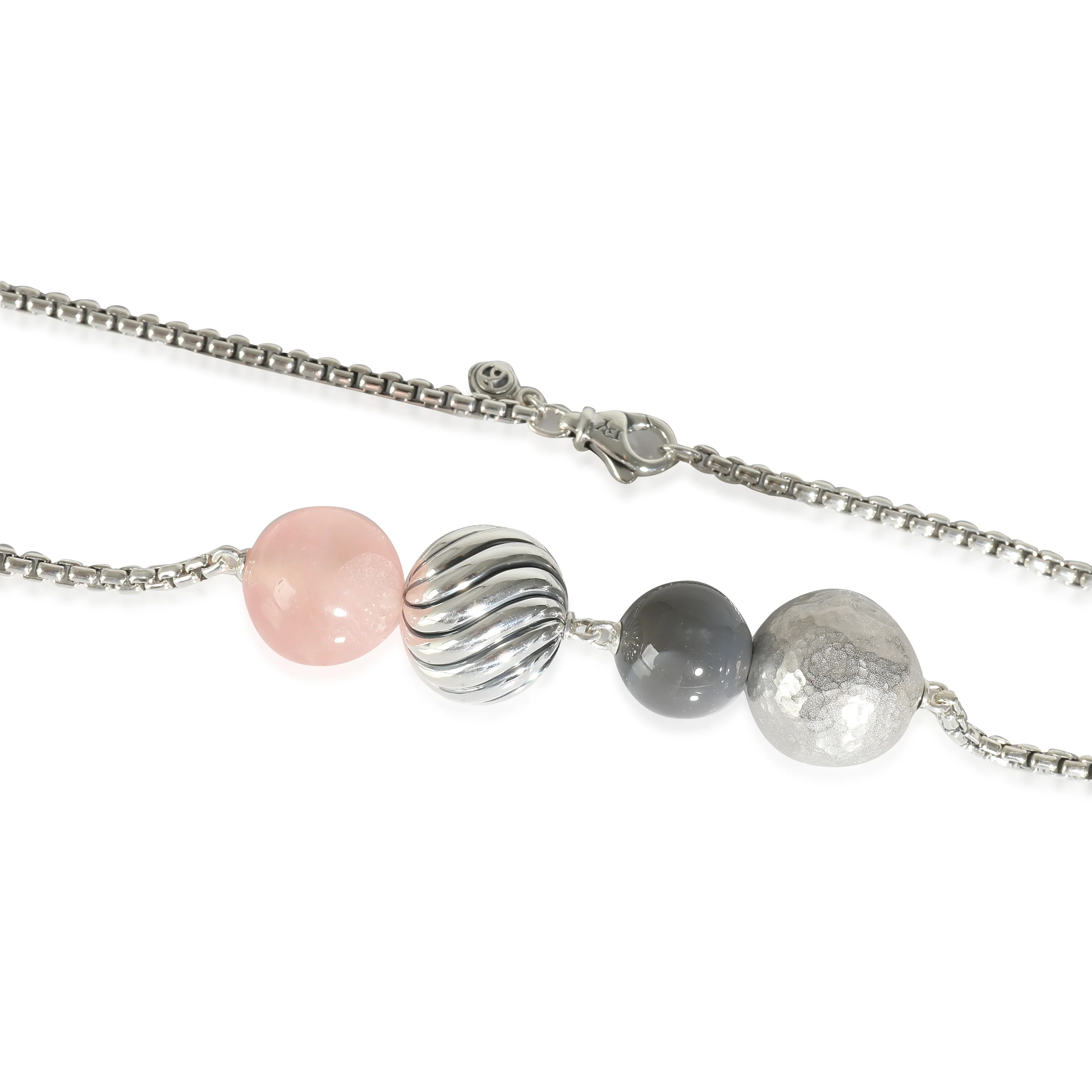 Elements Necklace with Rose Quartz in  Sterling Silver - Image 2