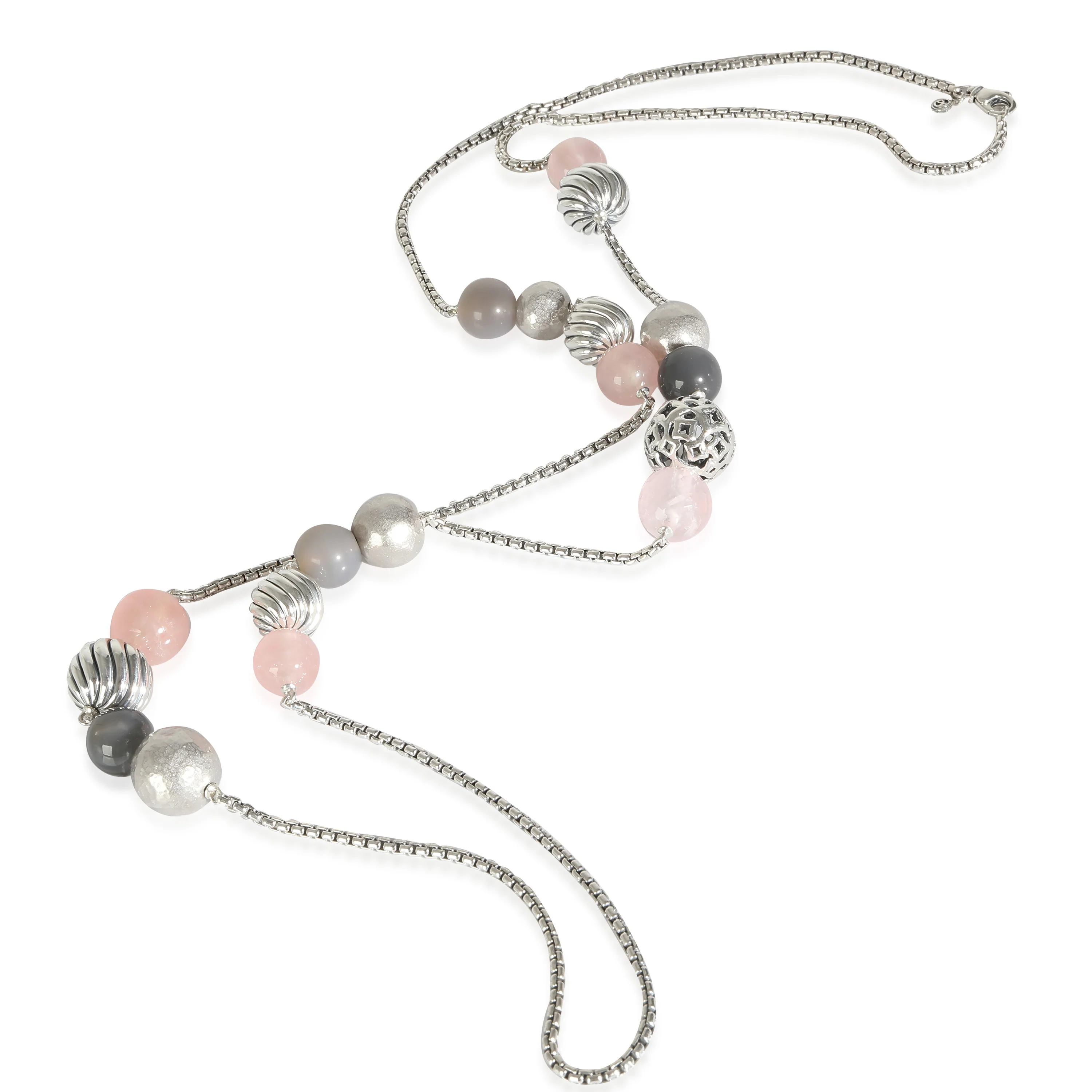 Elements Necklace with Rose Quartz in  Sterling Silver - Image 3