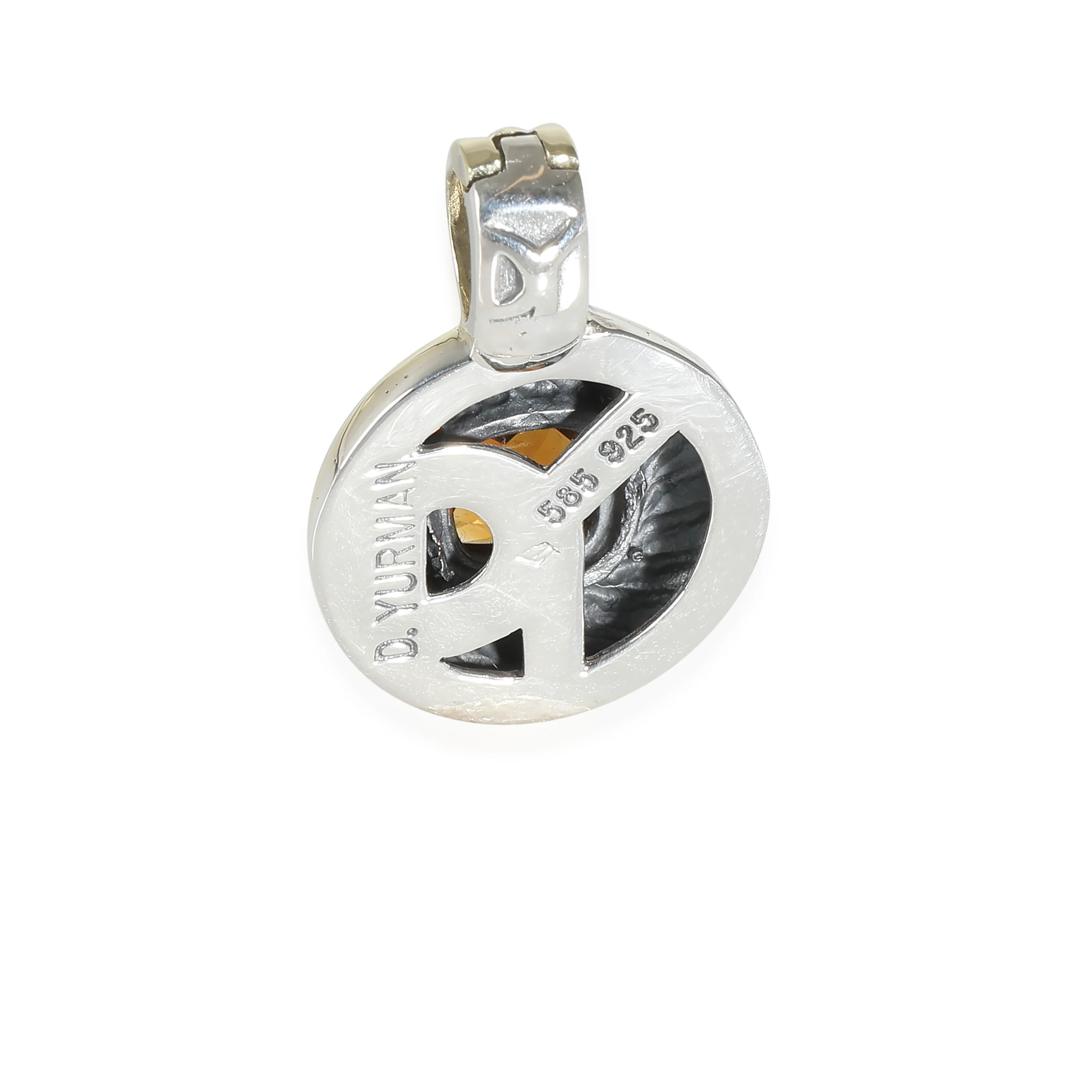 Cookie Citrine Enhancer Pendant in 14k Yellow Gold/Sterling Silver - Image 3
