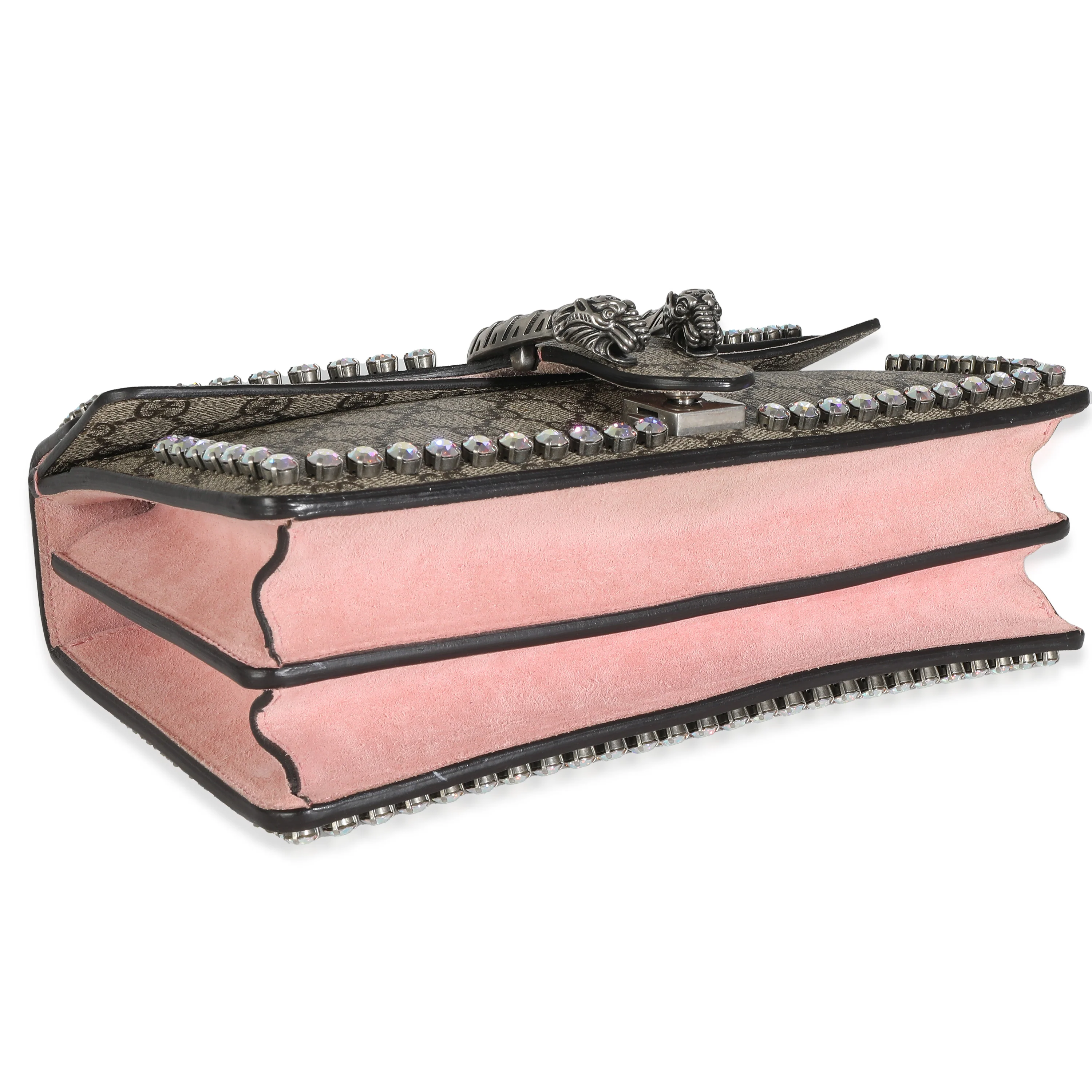 Gucci Pink Beige GG Supreme Canvas Small Crystal Dionysus - Image 4
