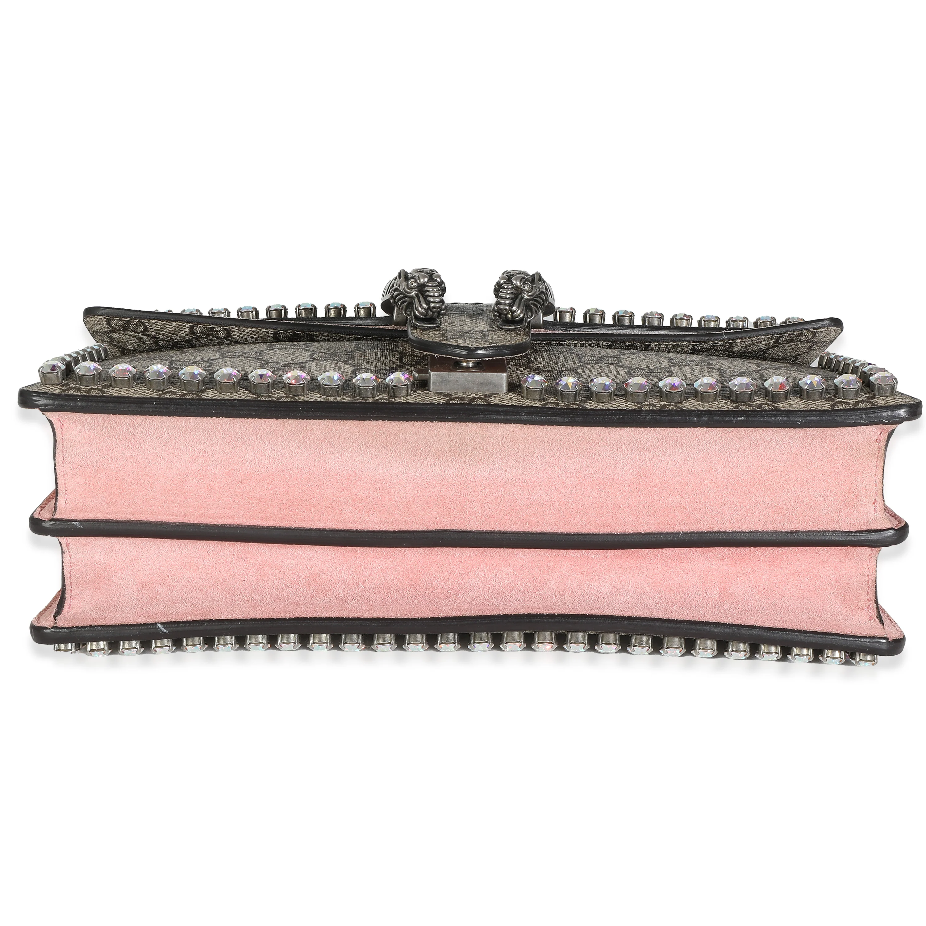 Gucci Pink Beige GG Supreme Canvas Small Crystal Dionysus - Image 7