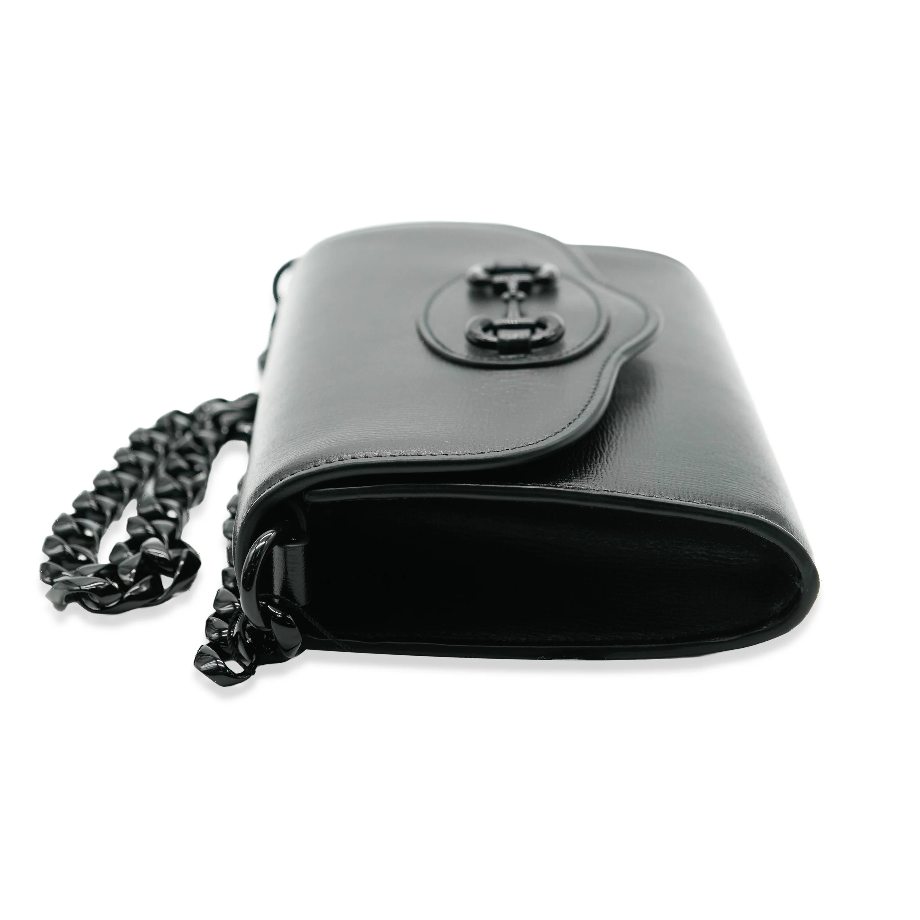 Gucci Black Monochrome Azalea Calfskin Mini 1955 Chain Bag - Image 3