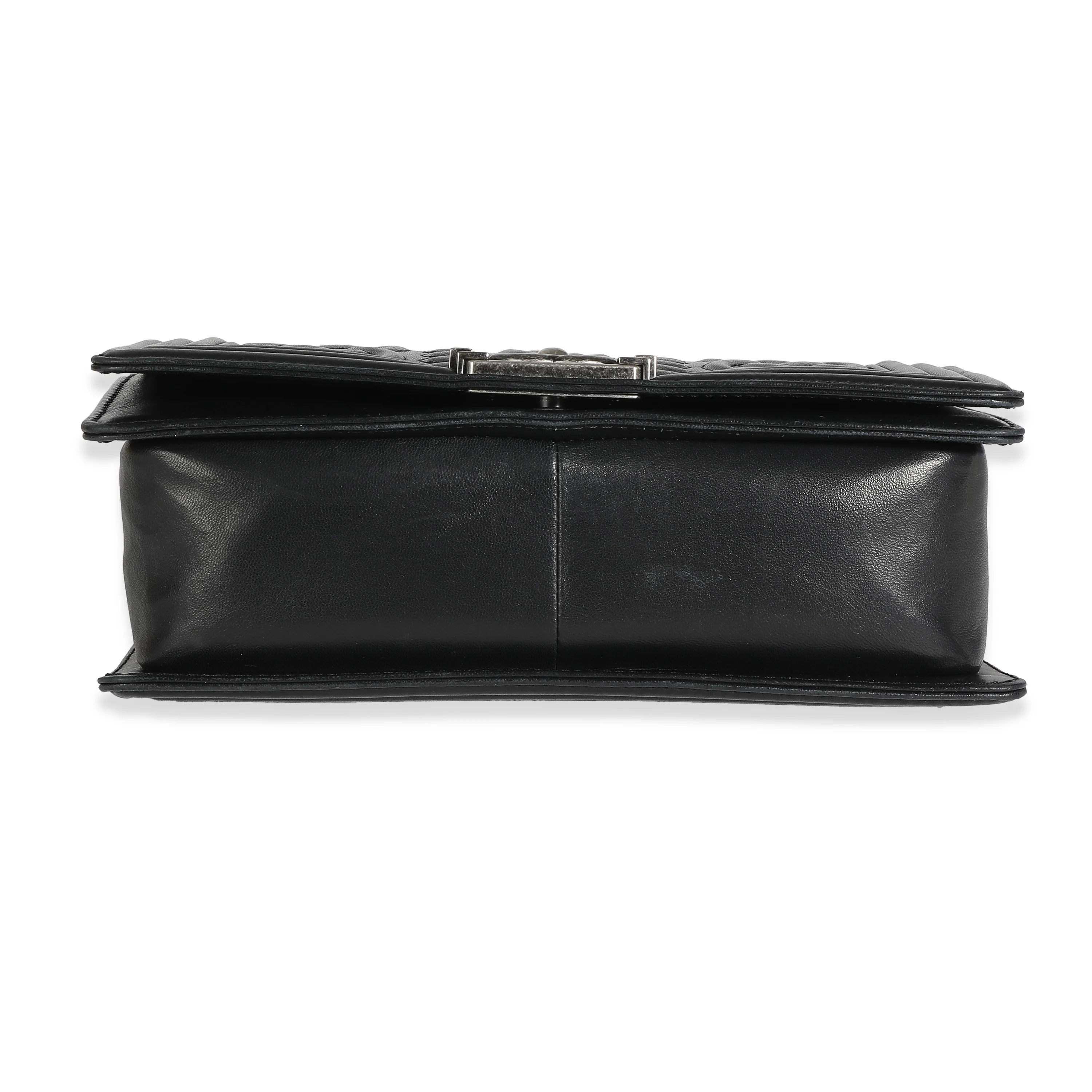 Black Lambskin Celtic Medium Boy Bag - Image 5
