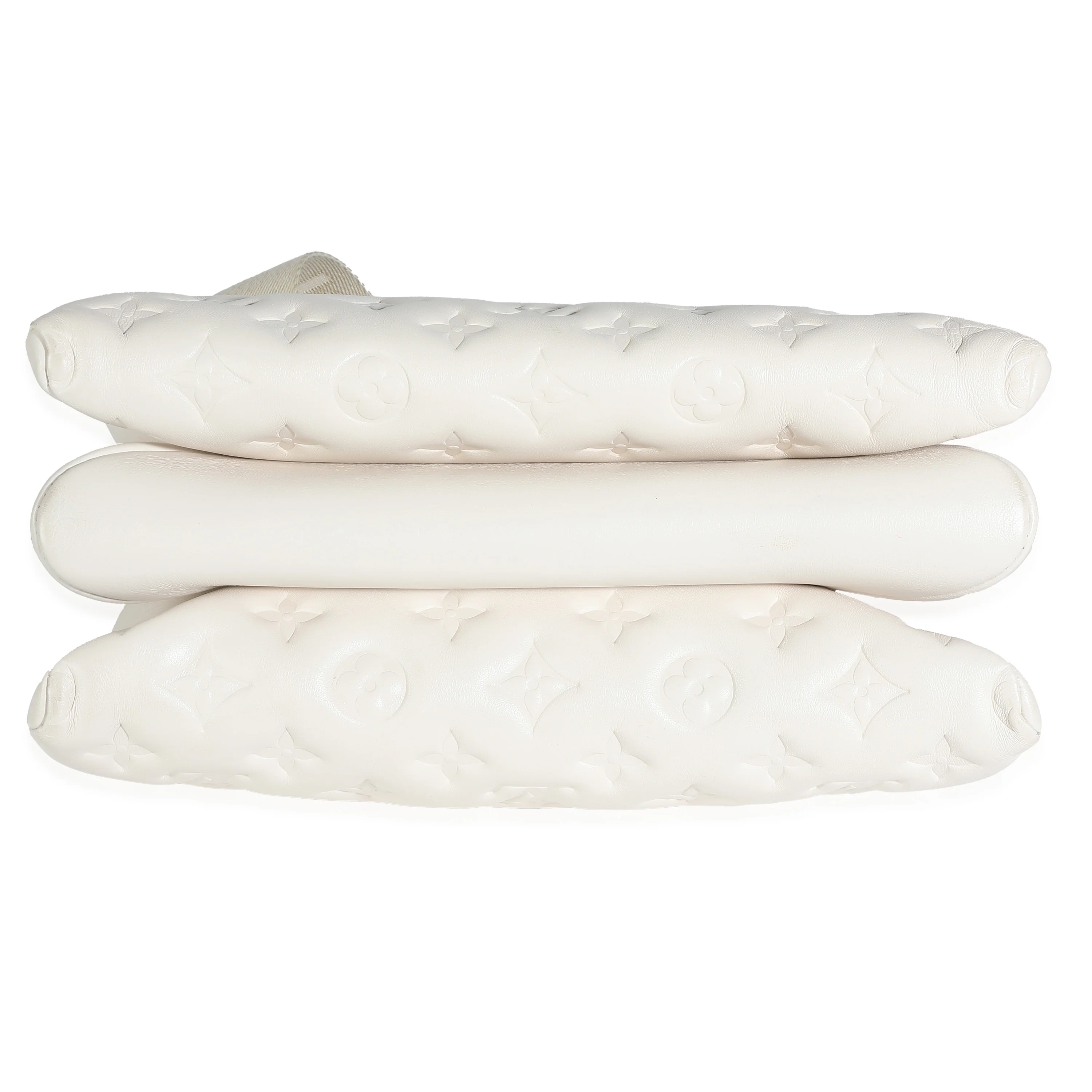 Cream Puffy Lambskin Monogram Coussin PM - Image 7