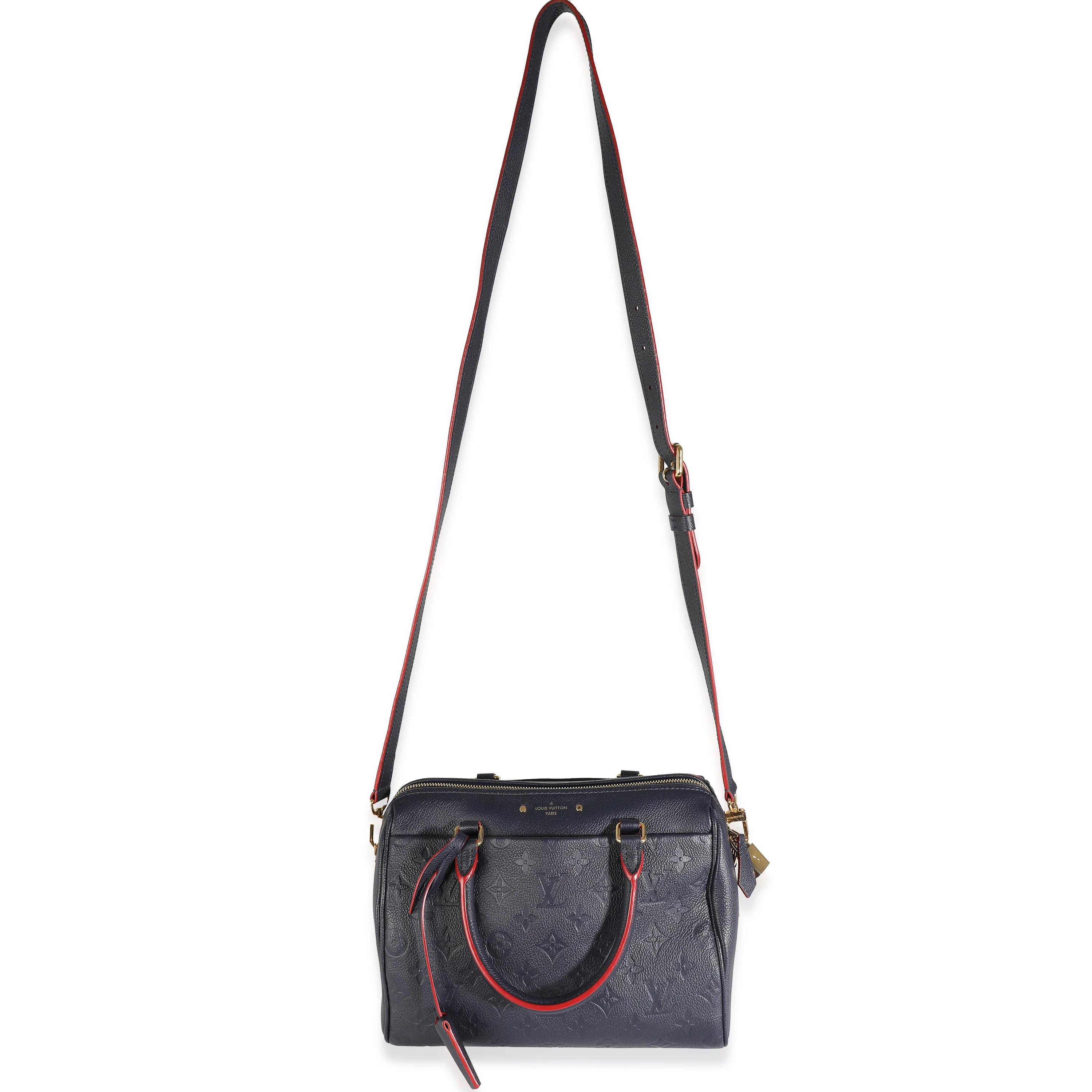 Marine Rouge Monogram Empreinte Speedy Bandouliere 25 - Image 8